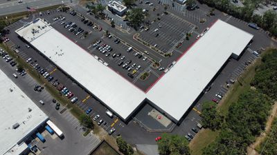 Commercial Metal Roof Replacement at Shopping Plaza in Port Charlotte