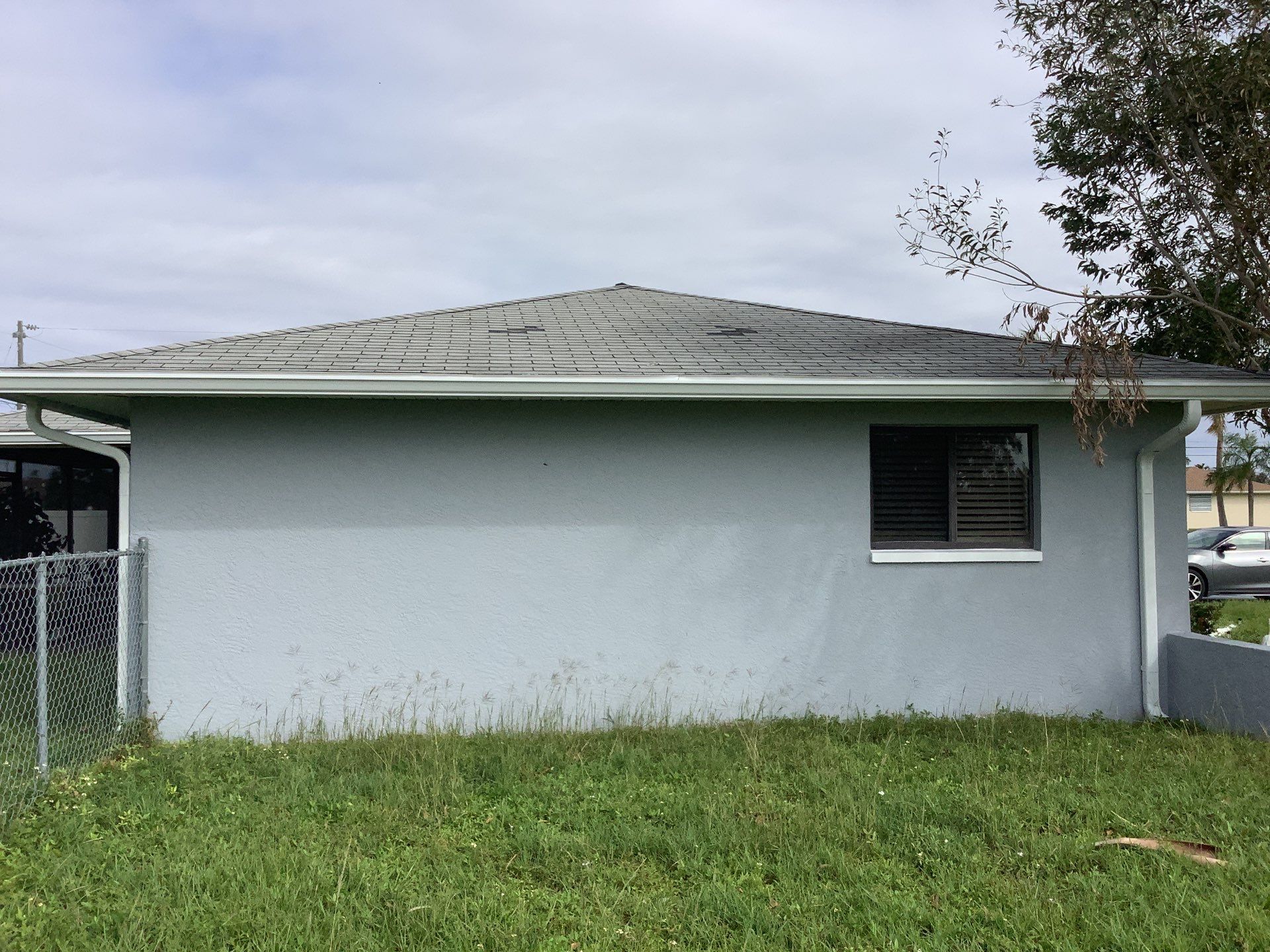 New Gutter System with Splash Guards in Cape Coral FL by Gutter Professors