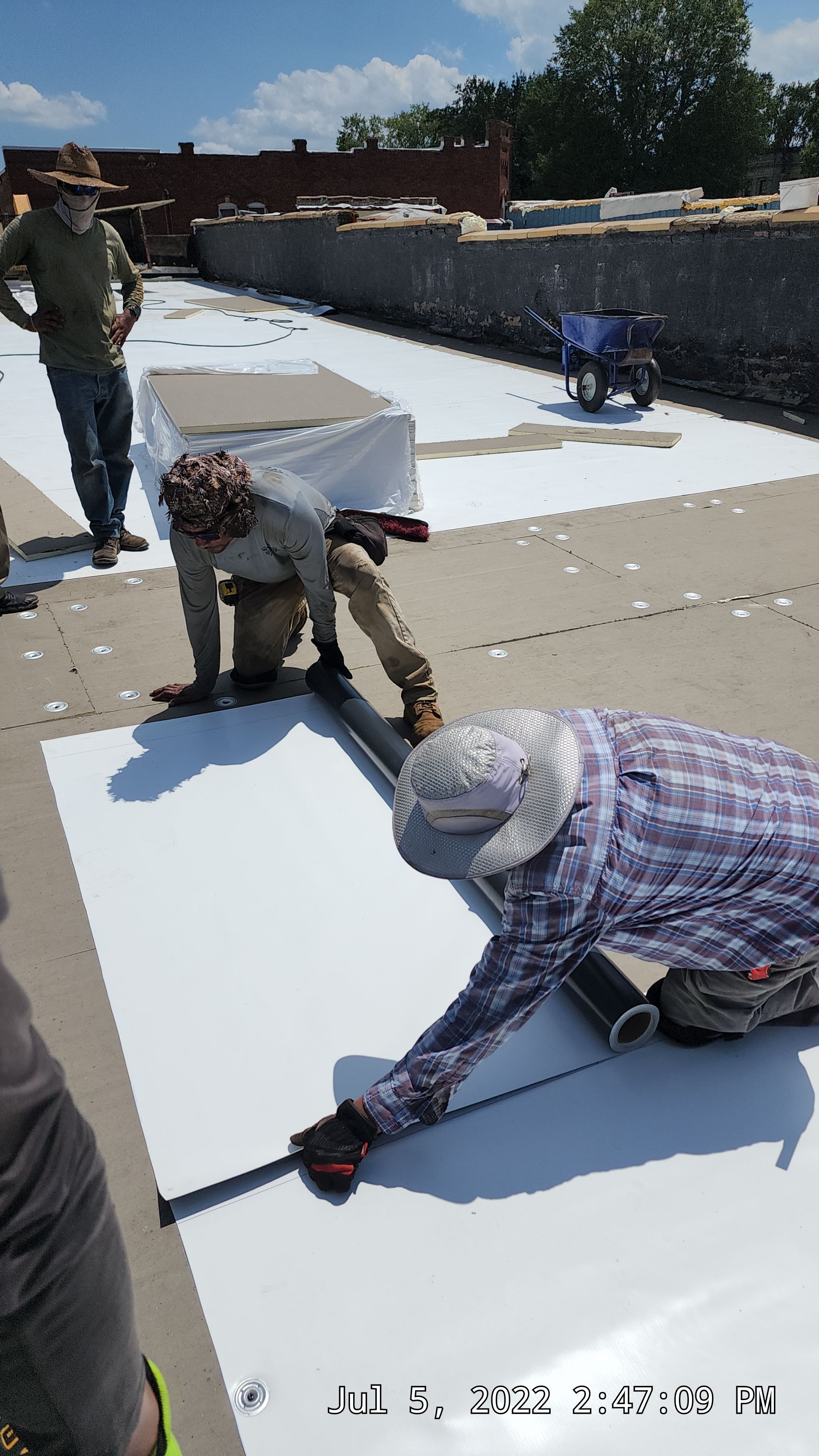 Commercial Roofing Installation in DeQueen, AR, using 50 mil PVC by Hostetler Roofing