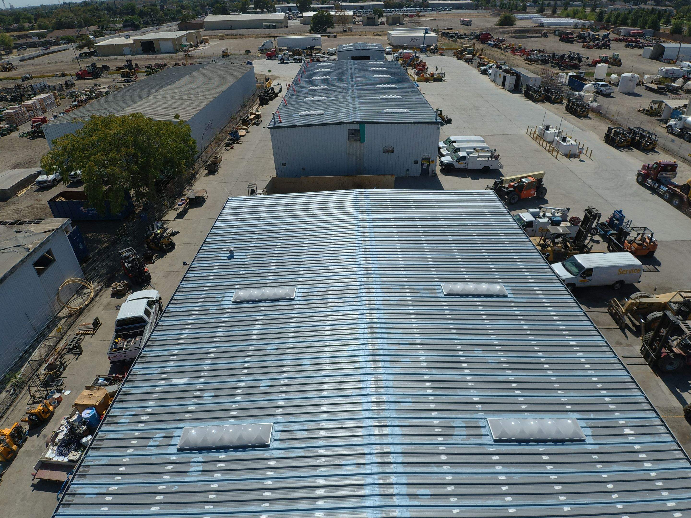 MR Roofing system using Conklin Benchmark/PUMA XL fabric and coating by Straight Edge Roofing Inc