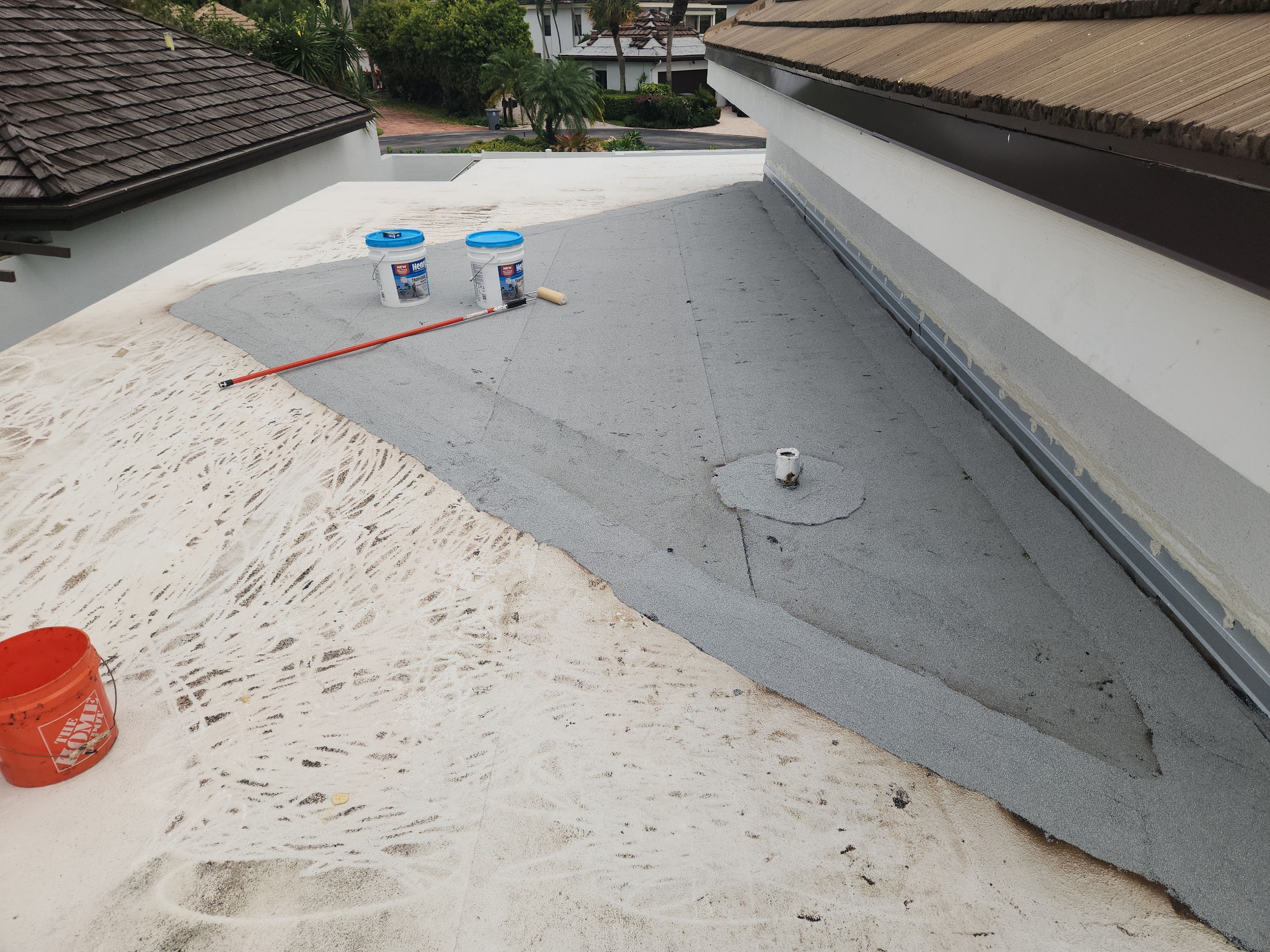 Flat Roof Restoration and Silicone Coating in Boca Raton by Aastro Roofing