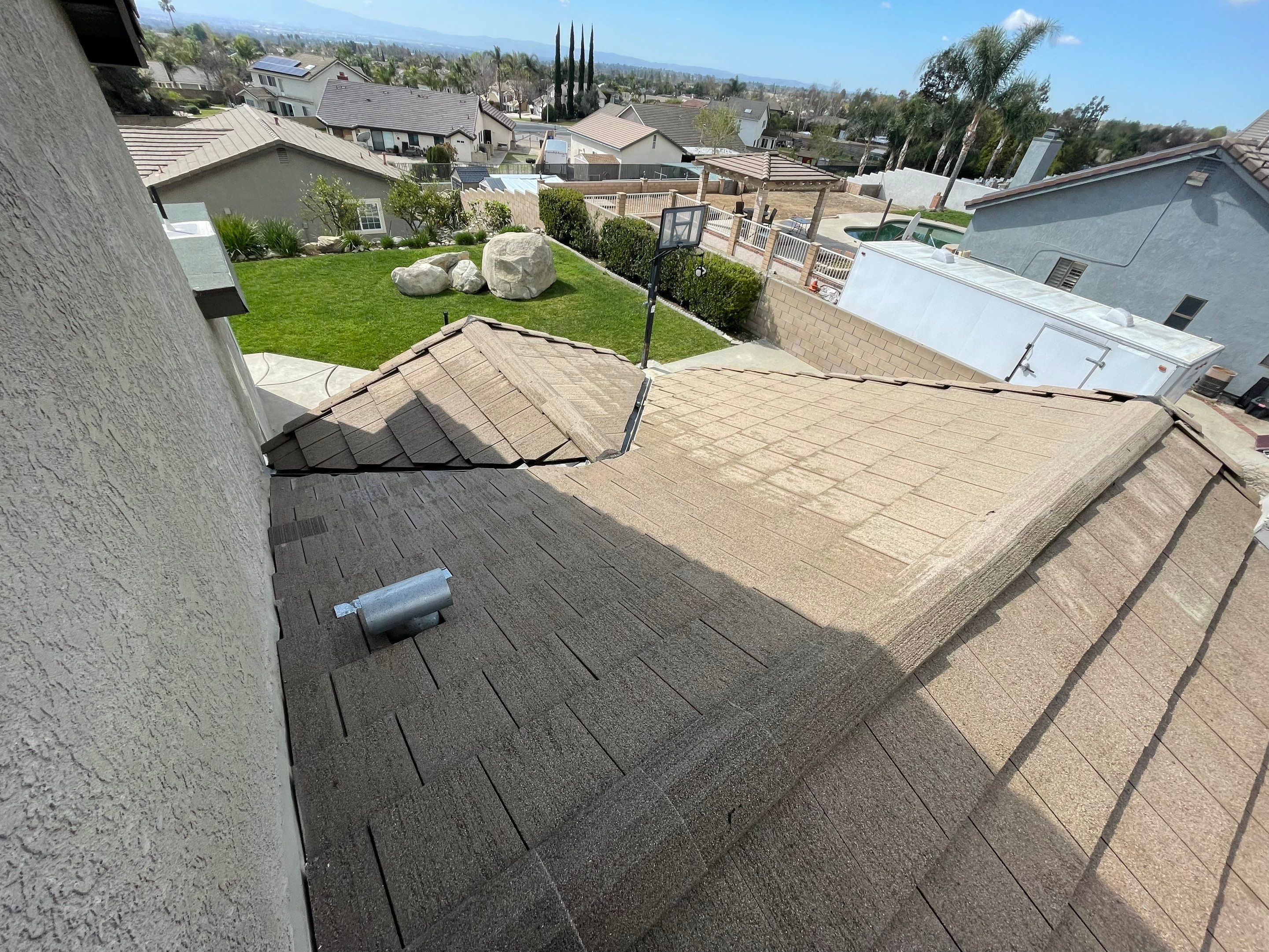 Roof Washing in Rancho Cucamonga Ca by Palm Coast Solar Cleaning