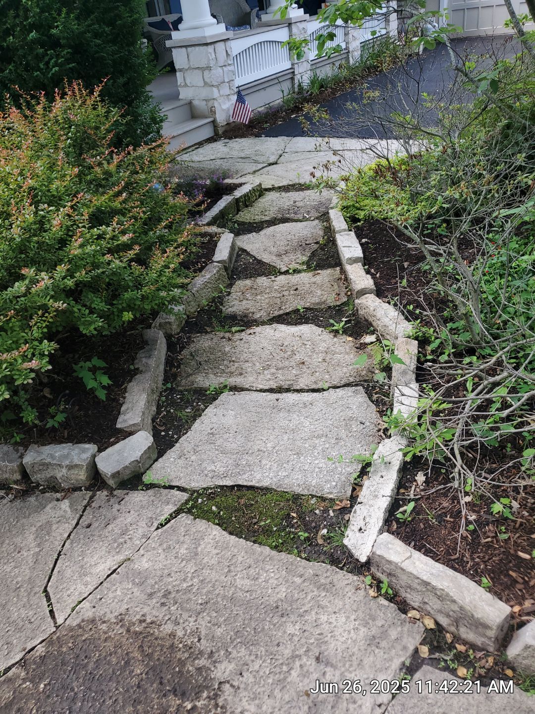 Glenview stone repair, and cleaning by Northern Power Washing LLC.