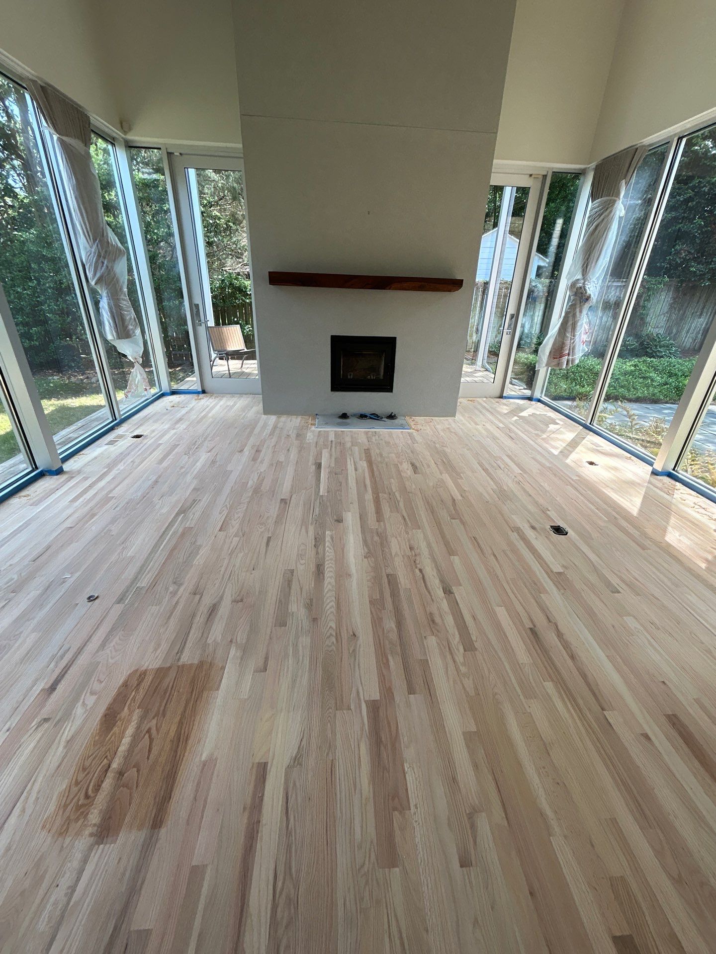 Natural Red Oak floor refinish by Footprints Floors of East Atlanta
