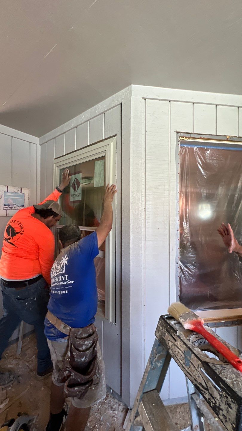 Impact windows brick install by Bayfront Roofing and Construction