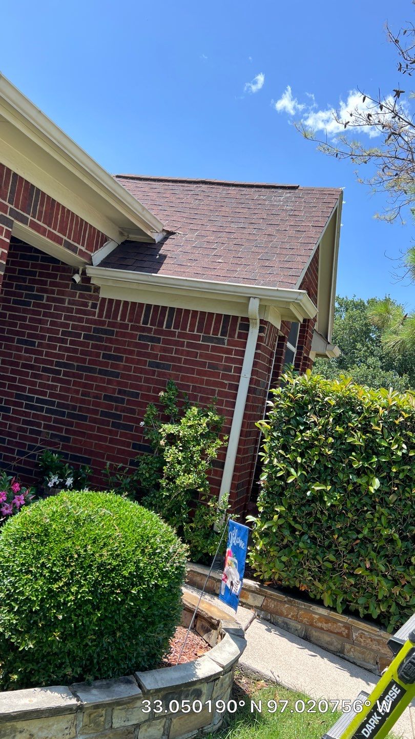 Exterior Makeover Reroof, Gutters and Exterior Paint by Tex-Line Roofing