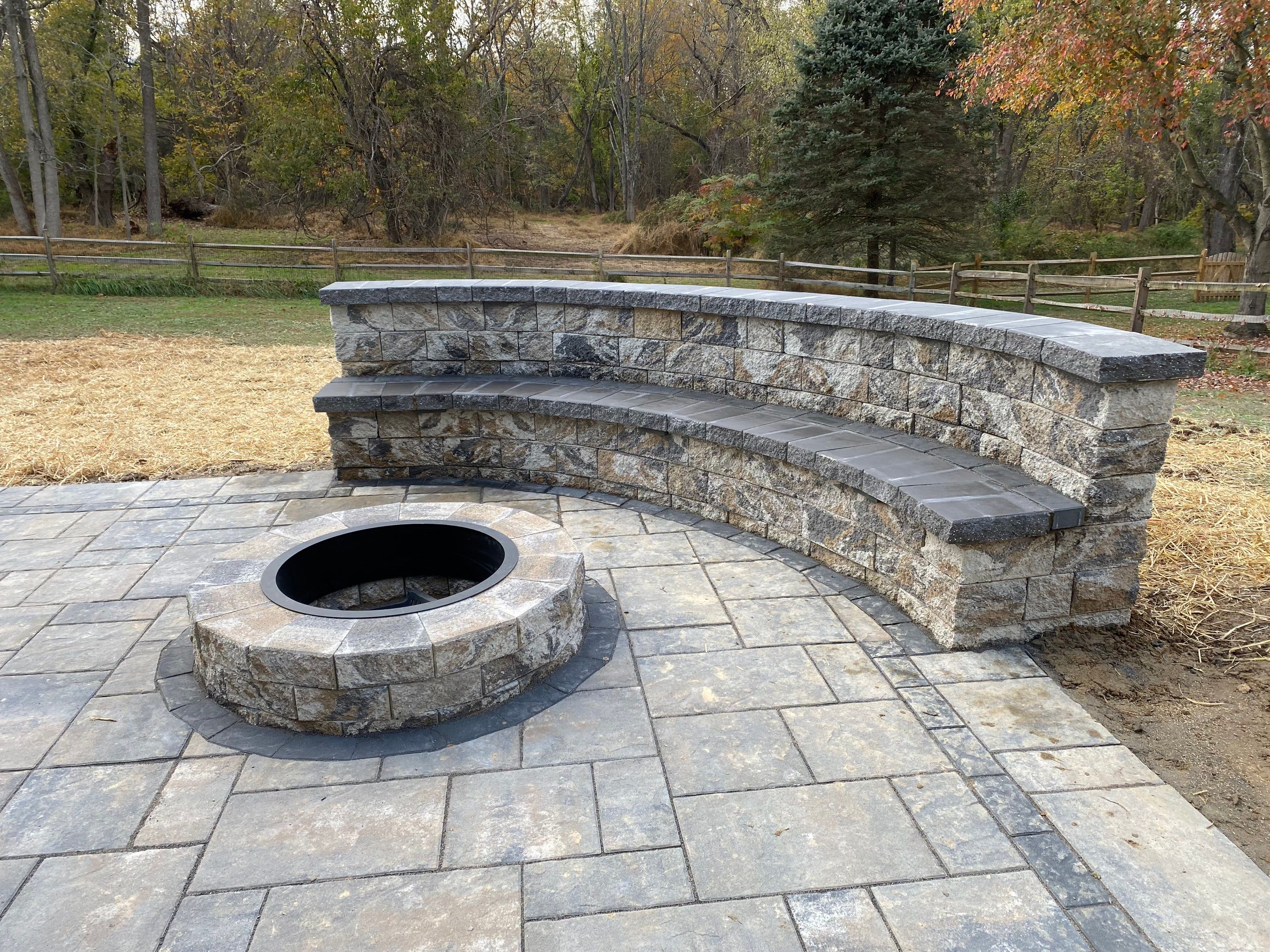 Backyard Transformation using Techo-Bloc Pavers by The Smet Companies, LLC