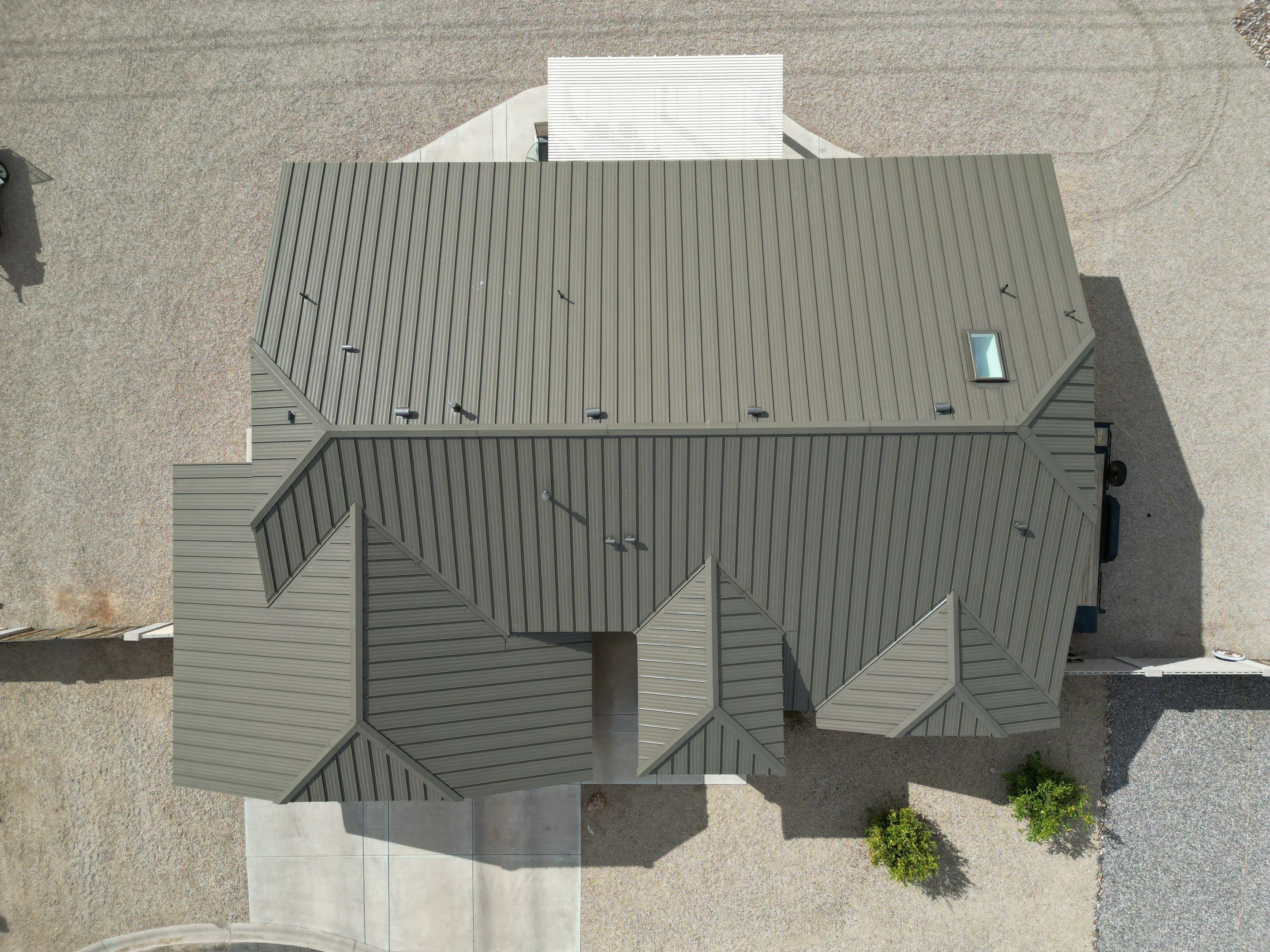 Khaki Gray Standing Seam by Reimagine Roofing