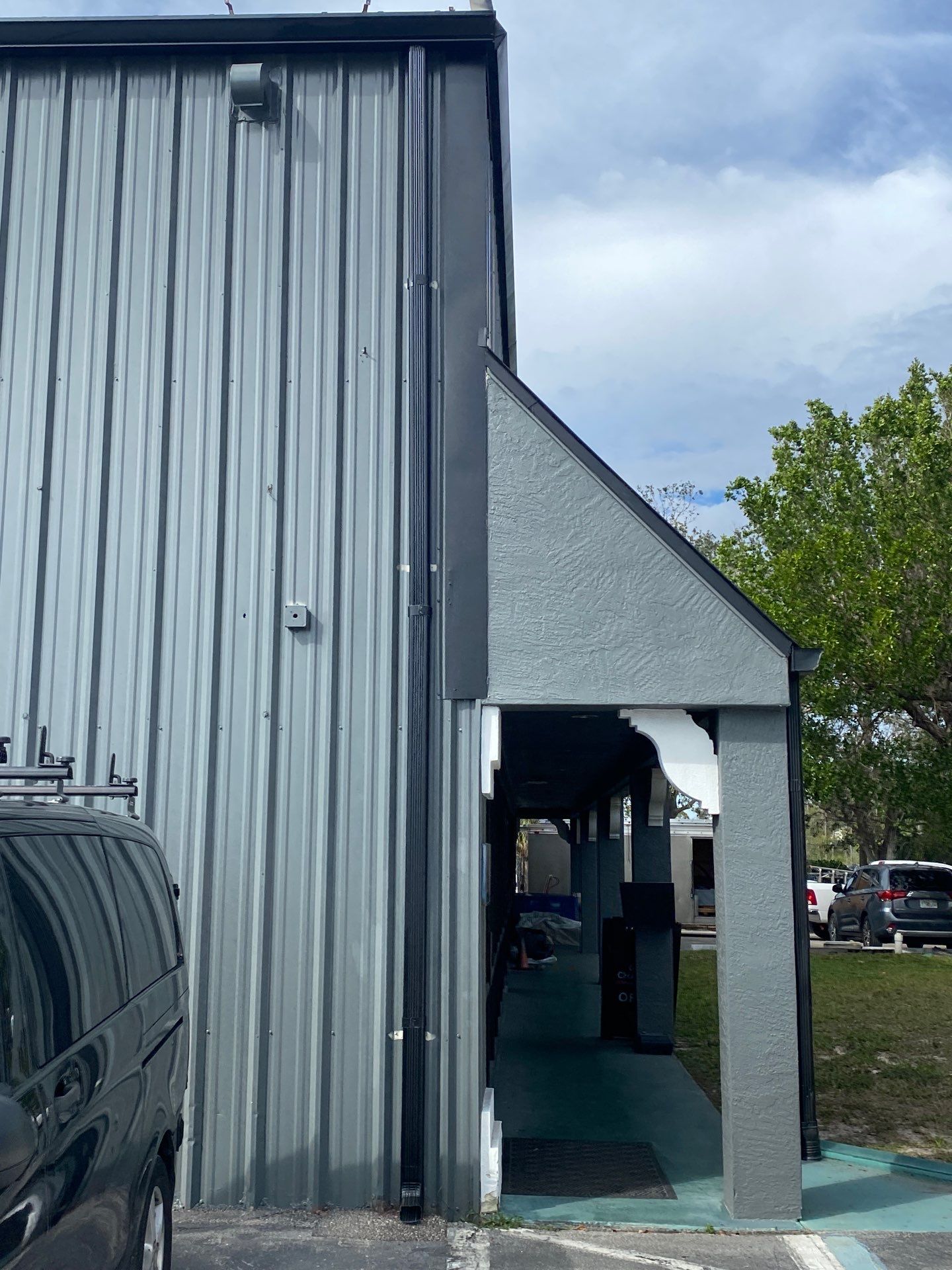 Commercial Black Gutters and Downspouts in Bonita Springs, FL by Gutter Professors