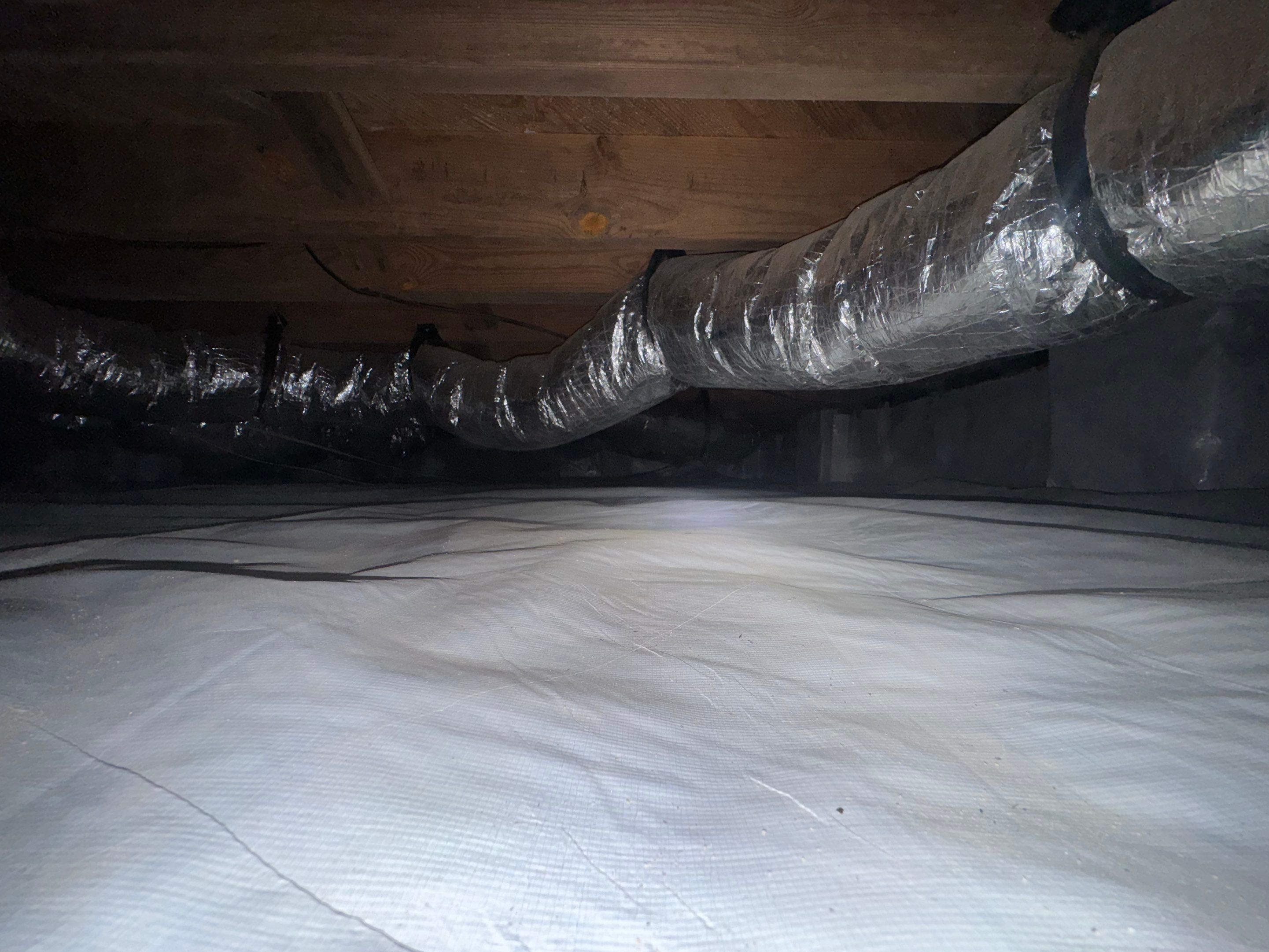 Sealed Crawlspace using Aprilaire E-70 Dehumidifier by Impact Crawlspace
