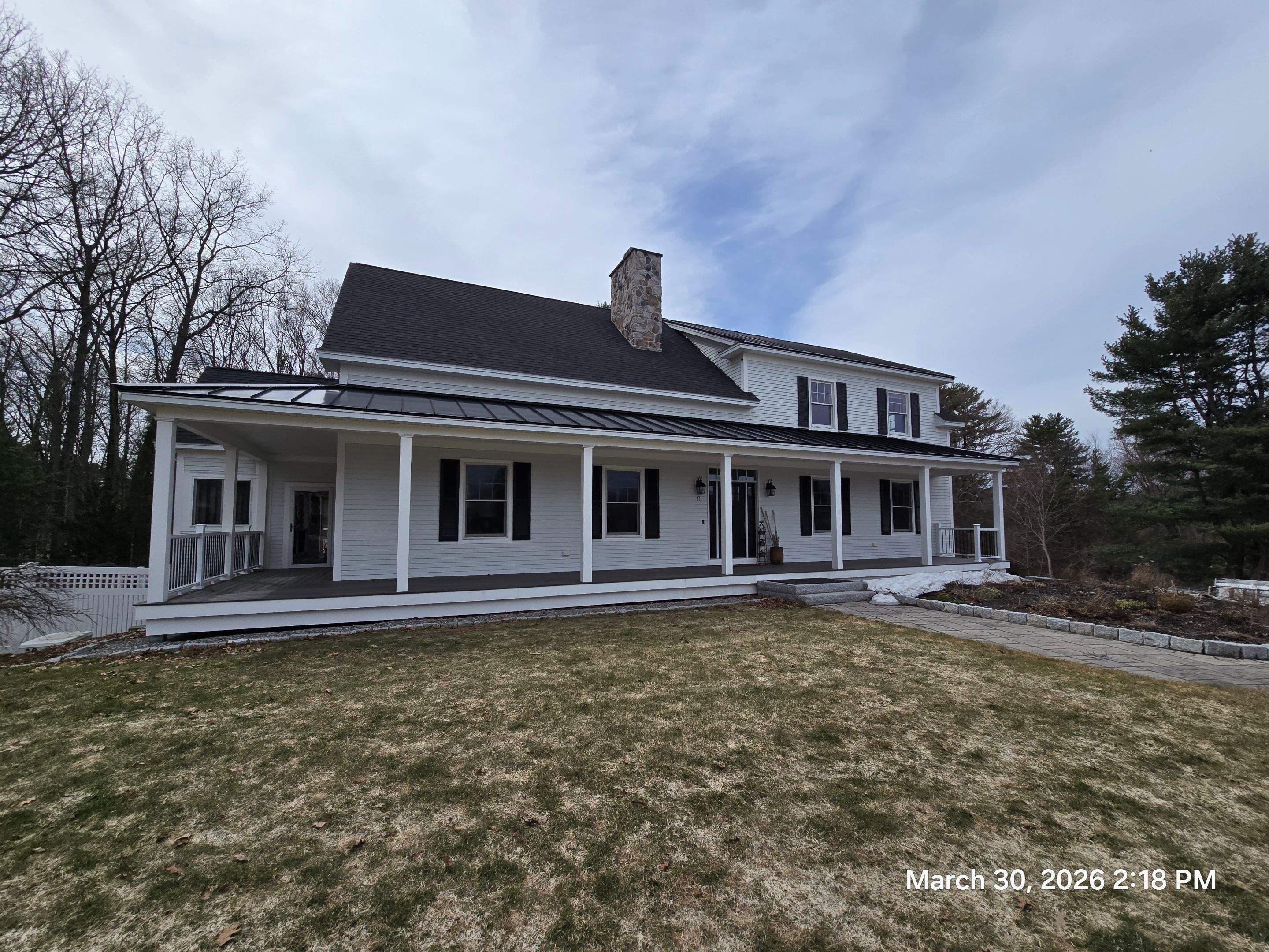 Full Exterior Painting for Bedford Farmhouse and Carriage House Garage by The Persnickety Painters