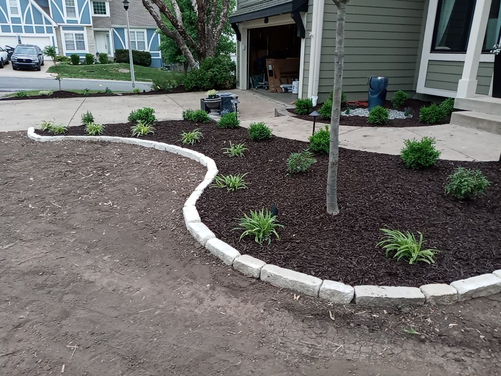 Front Yard Landscape by LAND ESCAPES LLC