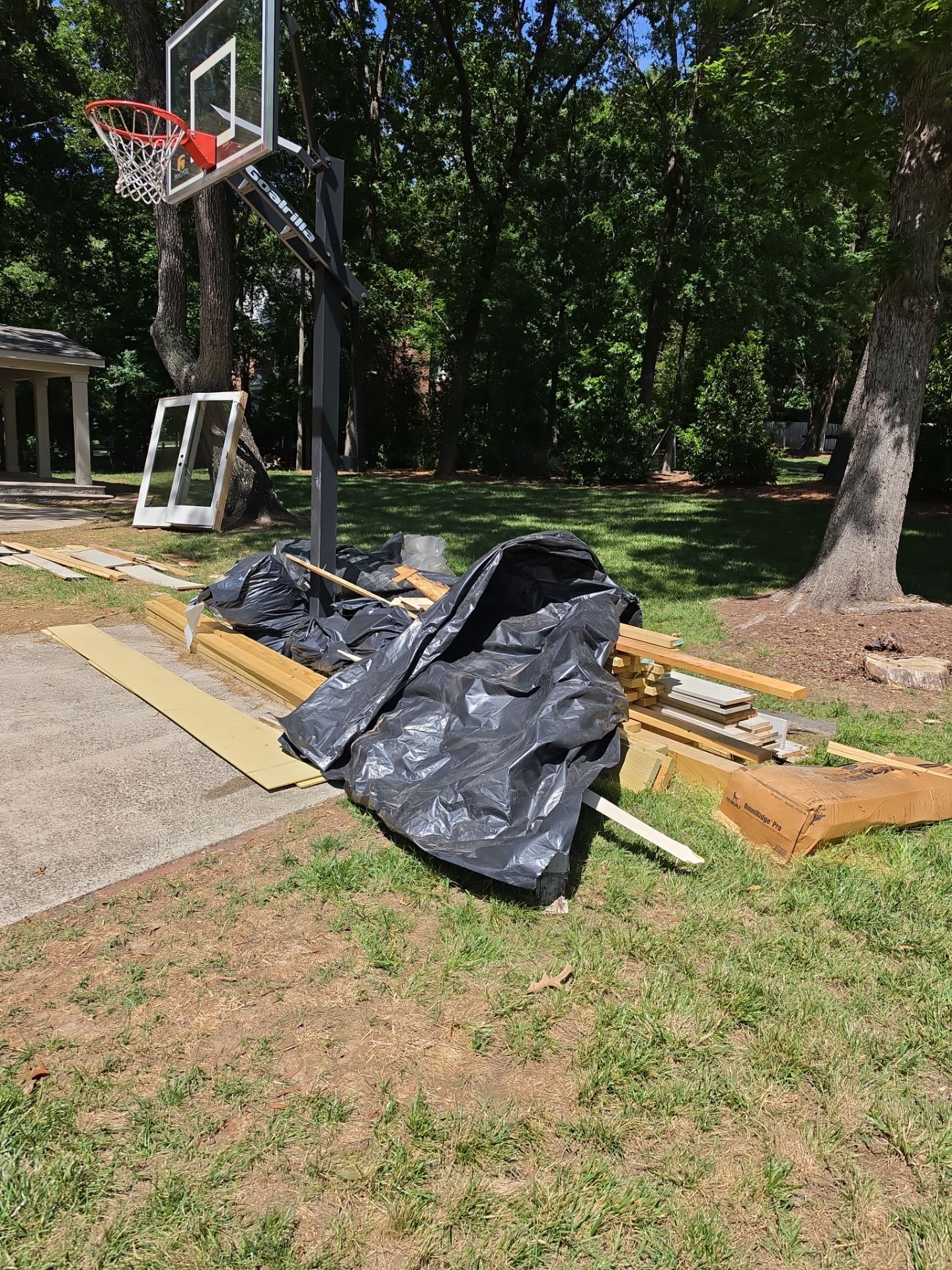 Job site clean up in Charlotte by Badger Hauling