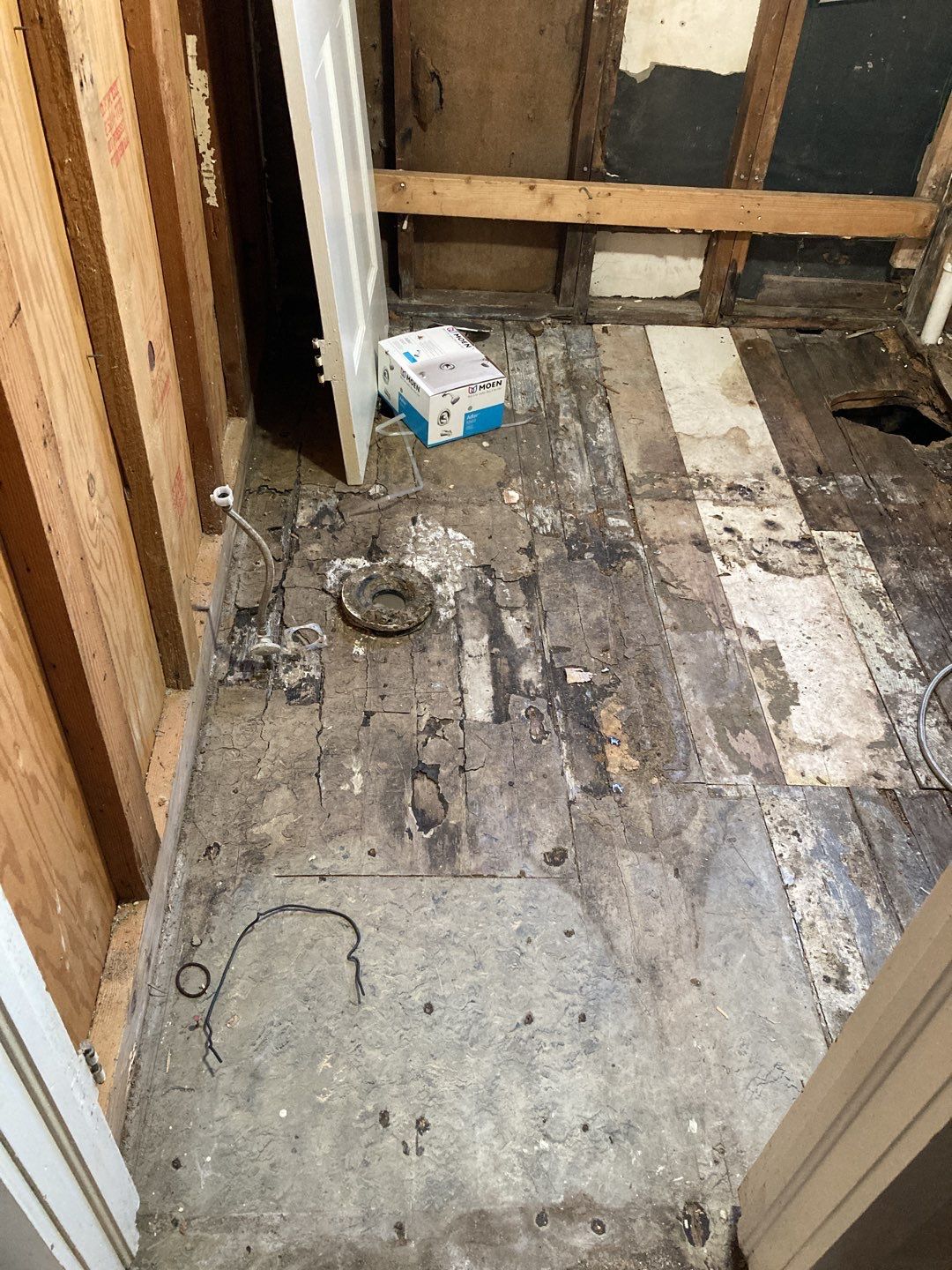 Water Damage in Bathroom by Accountable Home Services