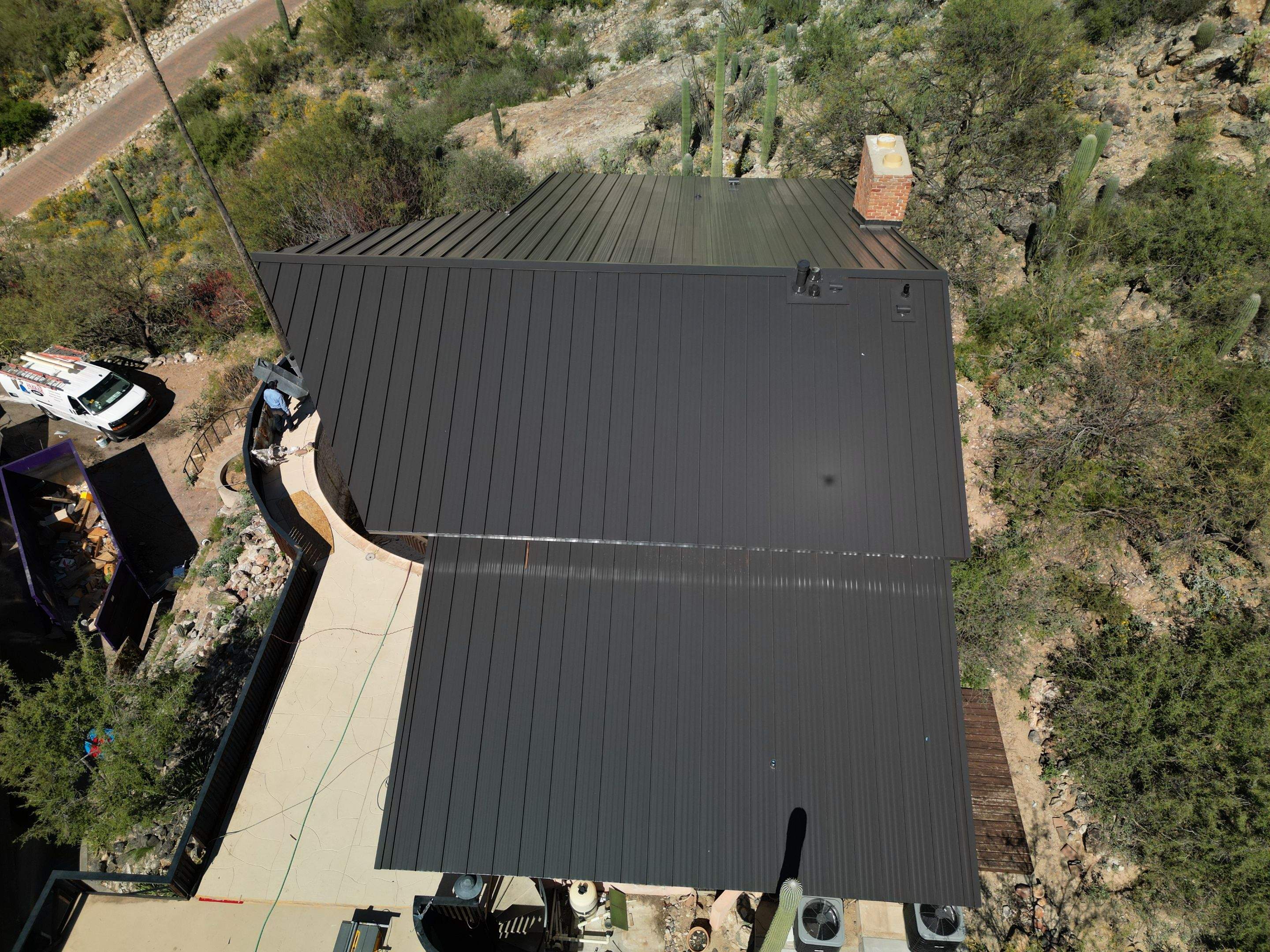 Burnished Slate Standing Seam by Reimagine Roofing