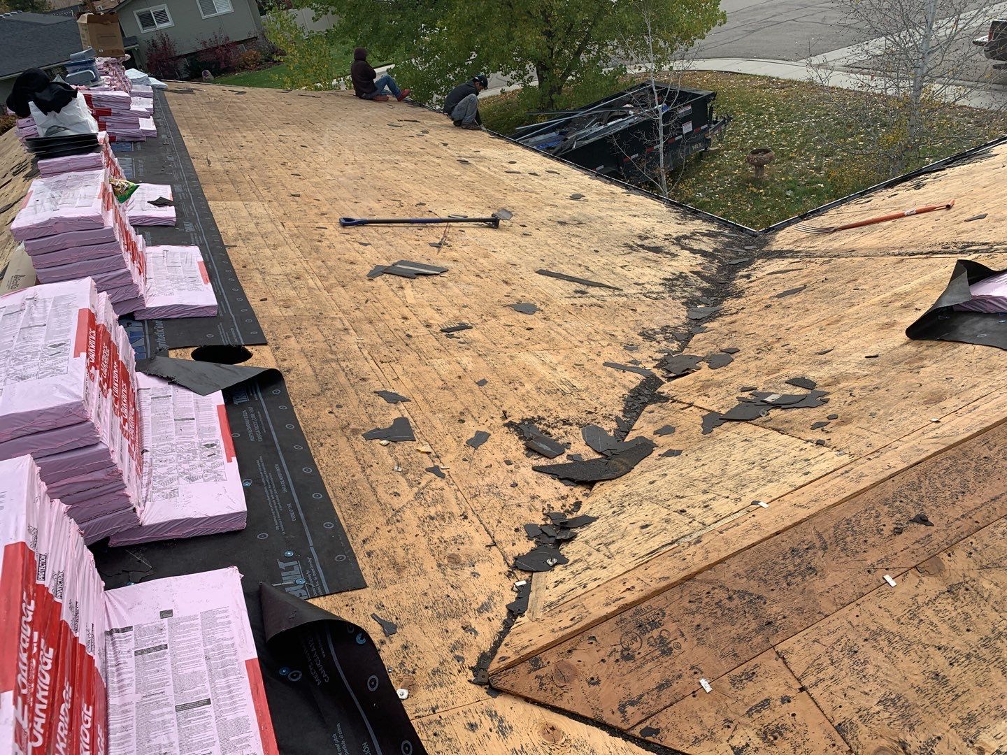 Boise single level low pitched roofing installation using Owens Corning in Teak by ID Roofing LLC
