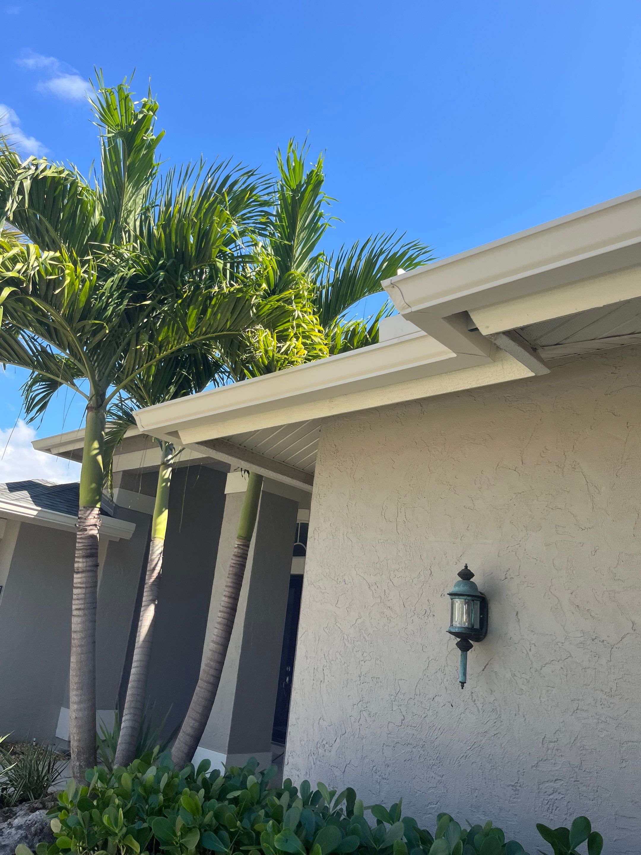 White 6-inch K-Style Gutters in Sarasota FL by Gutter Professor by Gutter Professors
