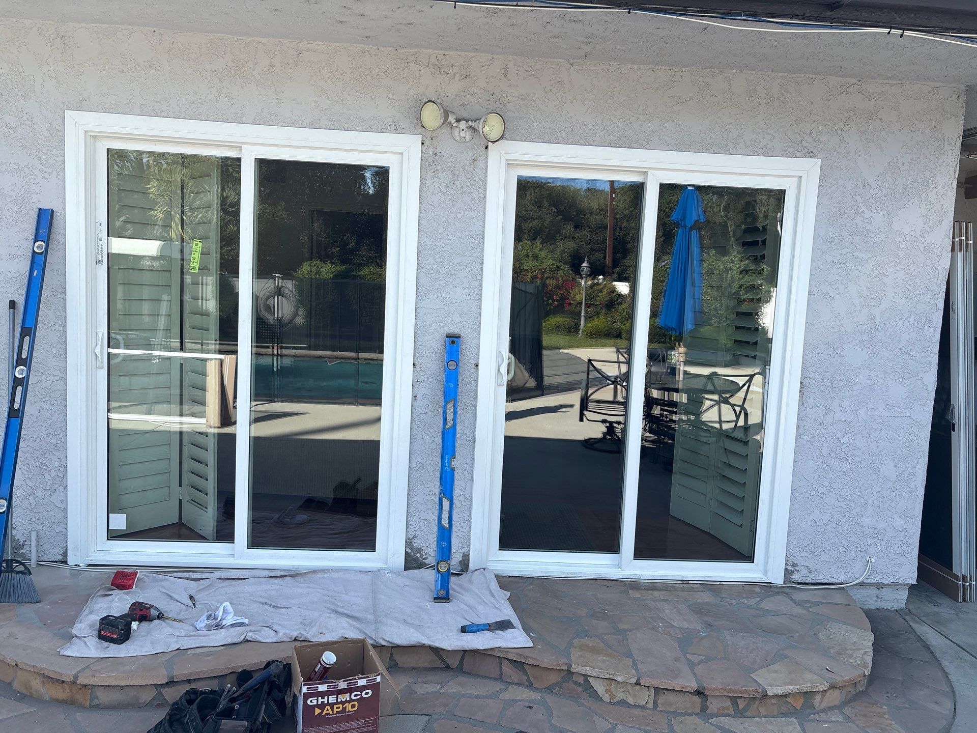 New Dark Frame Milgard Window and Sliding Door Installation in Covina by American Window Company