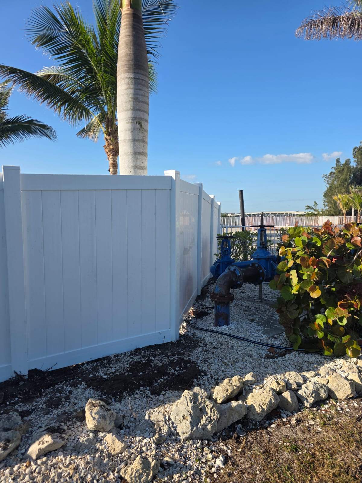 White Aluminum Railing Installation for Commercial Property in Port Charlotte by True Fence LLC