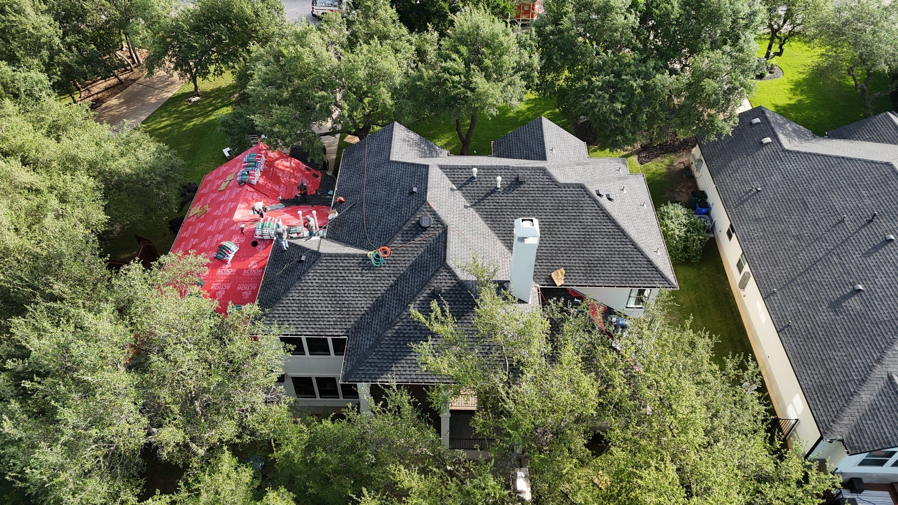 Residential Roof Replacement using GAF - UHDZ - Charcoal by Action Exteriors Austin