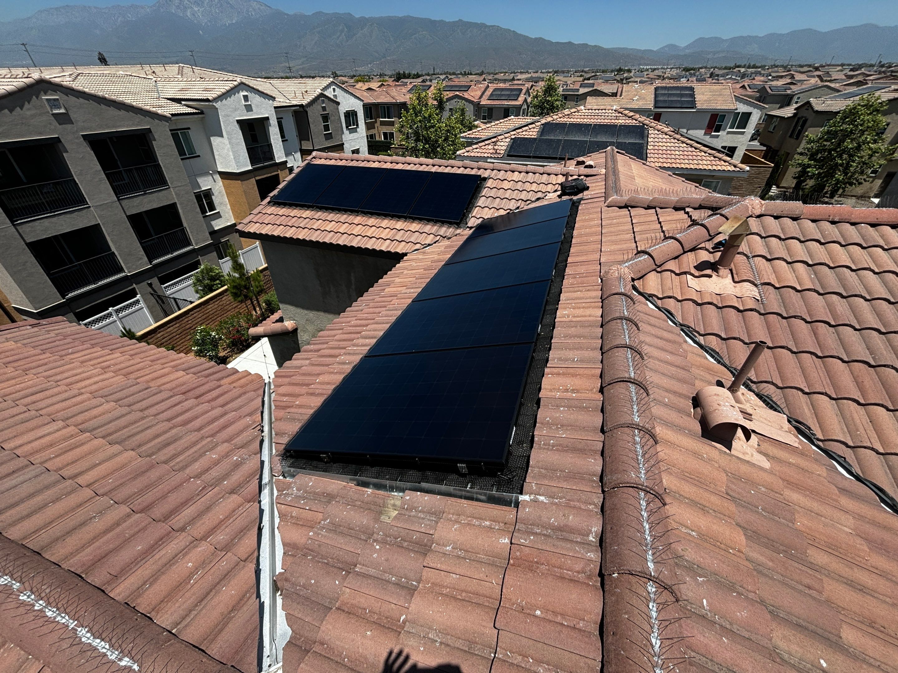 Solar Panel Bird Proofing in Fontana Ca by Palm Coast Solar Cleaning