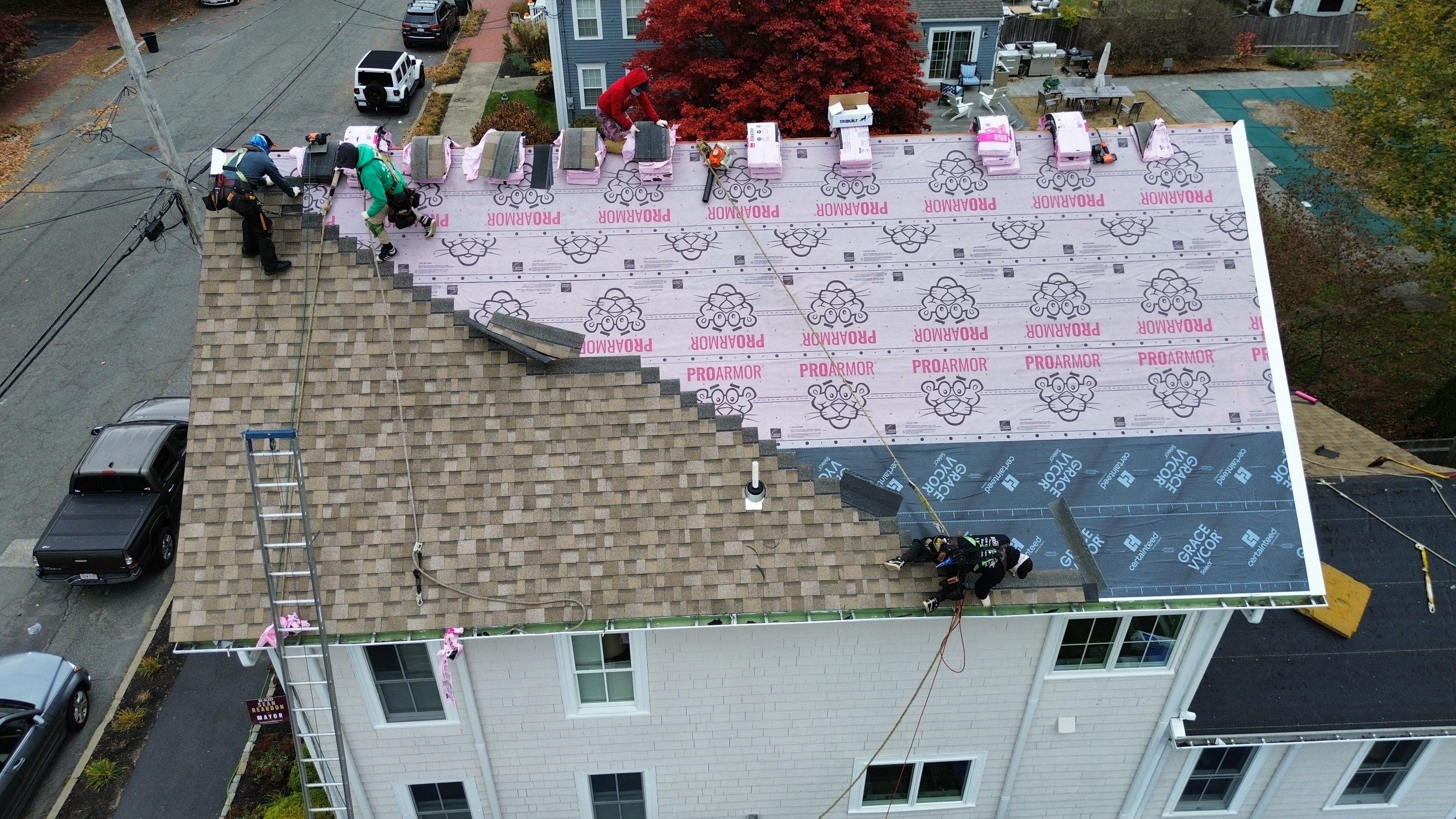 Newburyport Complete Roof Replacement with Solar Venting Skylight by Mighty Dog Roofing of Greater Middlesex County