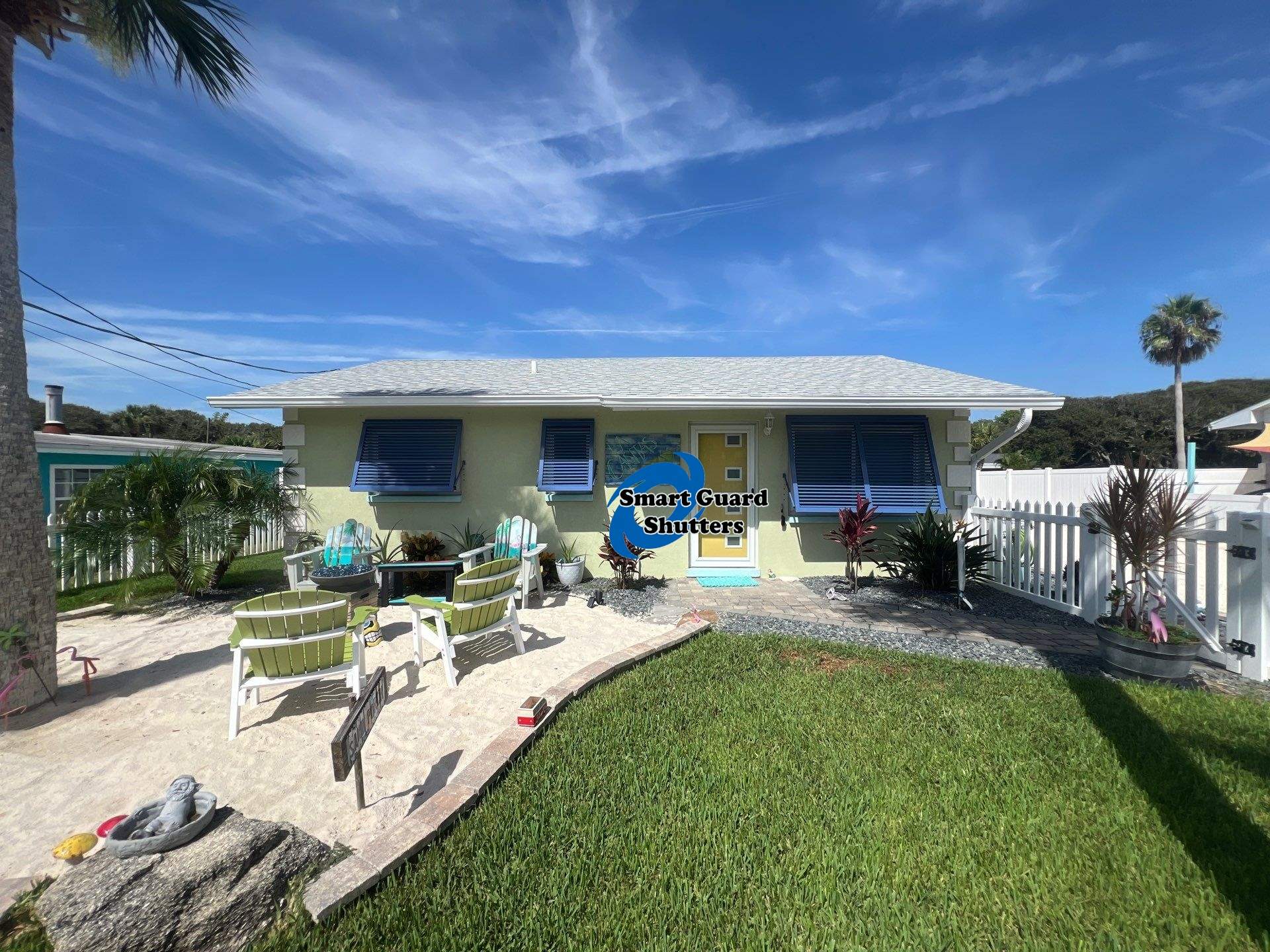 Impact Bahamas in Distant Blue by Smart Guard Shutters