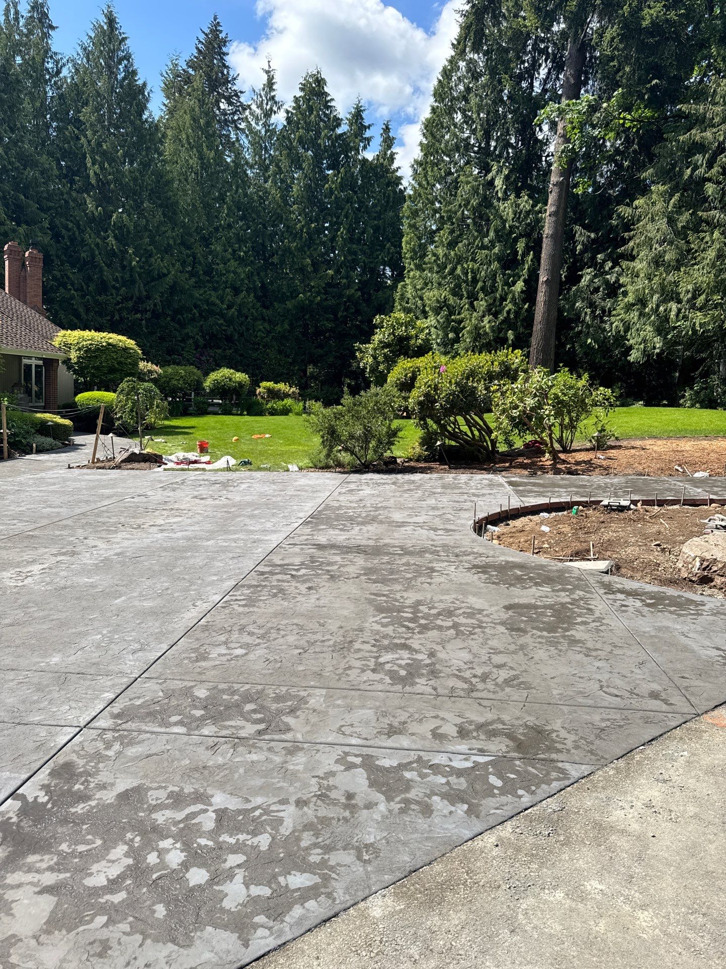 Stamped Concrete Driveway Renovation | Woodinville  by Jireh Asphalt & Concrete Inc 
