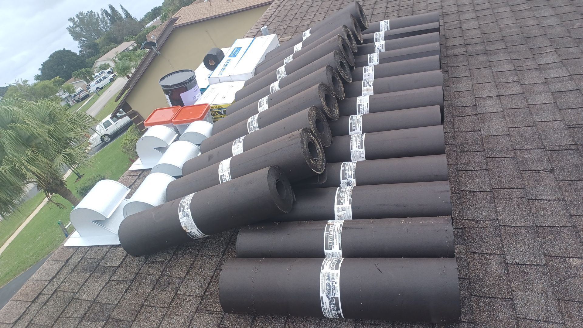 Residential Roofing Installation using 1" Nail strip metal roof by BLUES BROTHERS ROOFING