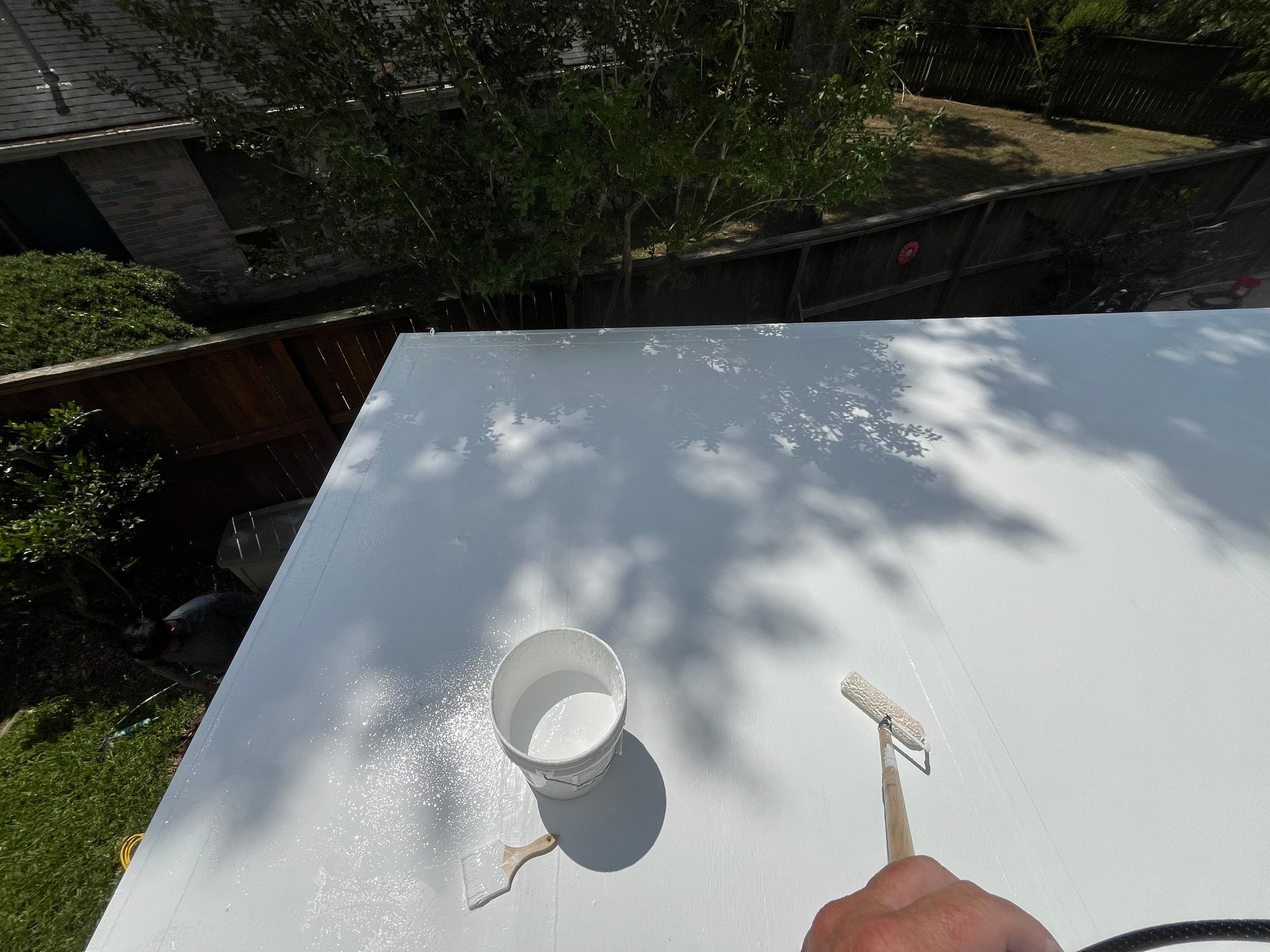 Silicone Roof Coating Project in Katy by Roofing Technologies Unlimited