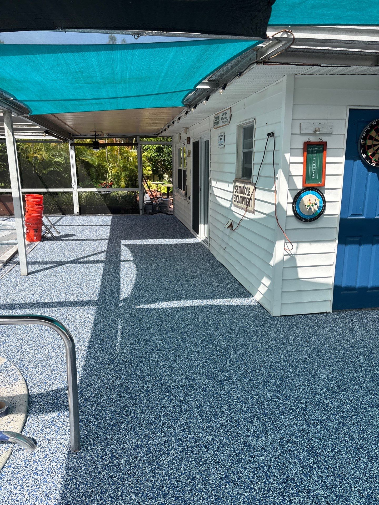 Lake Wales Pool Deck Concrete Coating with Orbit Flake by Performance Floors & Coating