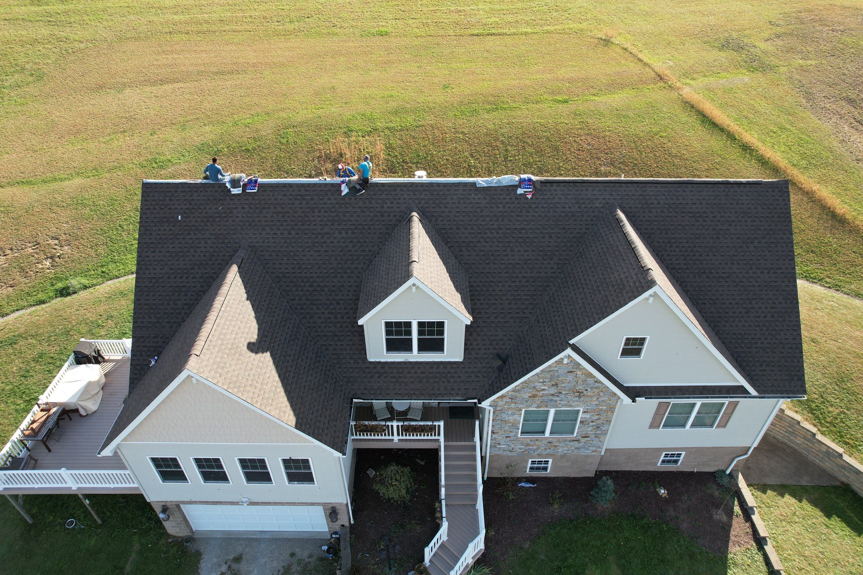 Residential Roofing Installation using GAF Timberline HDZ Barkwood by Rainstoppers Roofing