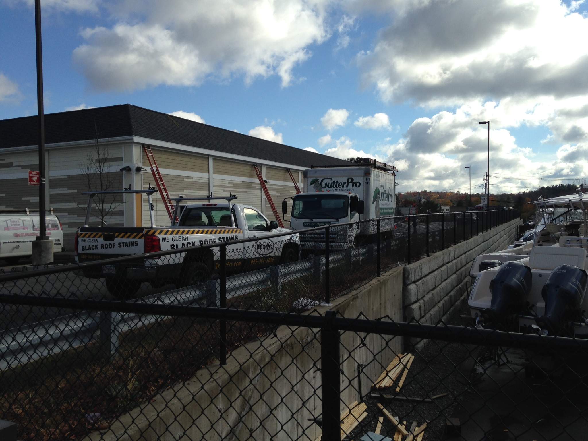 Gutter Pro on the job in Middleton, MA by Gutter Pro Enterprises