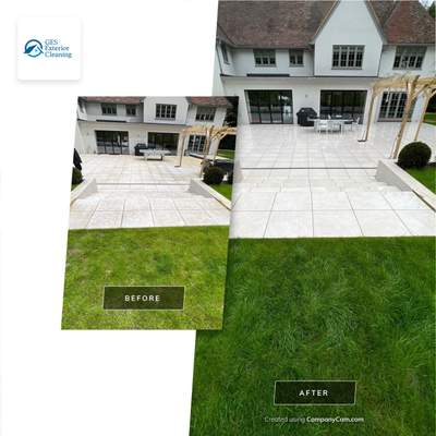 Porcelain Patio Clean using Honda 15lpm Low Pressure Washing Machine