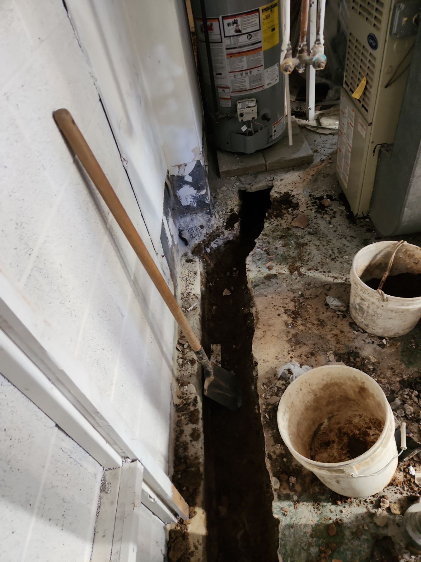 Interior French Drain & Mold Remediation Project in Manville, New Jersey by Pure Service Pro, LLC 