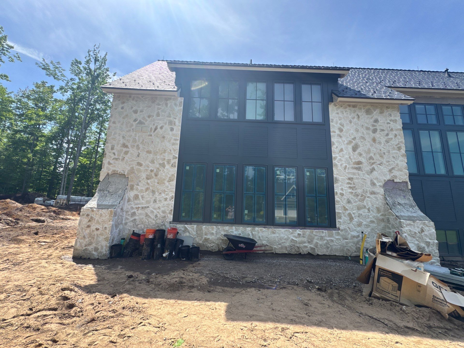 Half Round Gutter Installation for Petoskey Residence by Rainbow Seamless Systems
