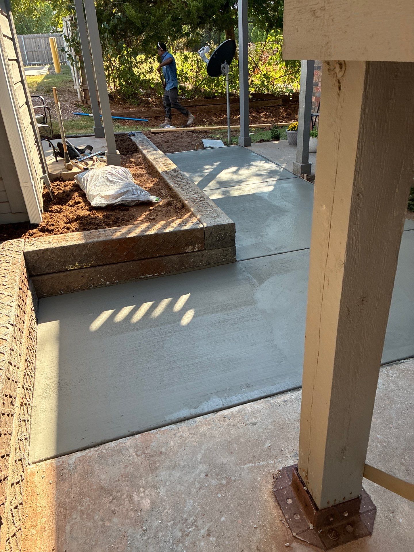 Landscape and concrete work by Clays Services Inc