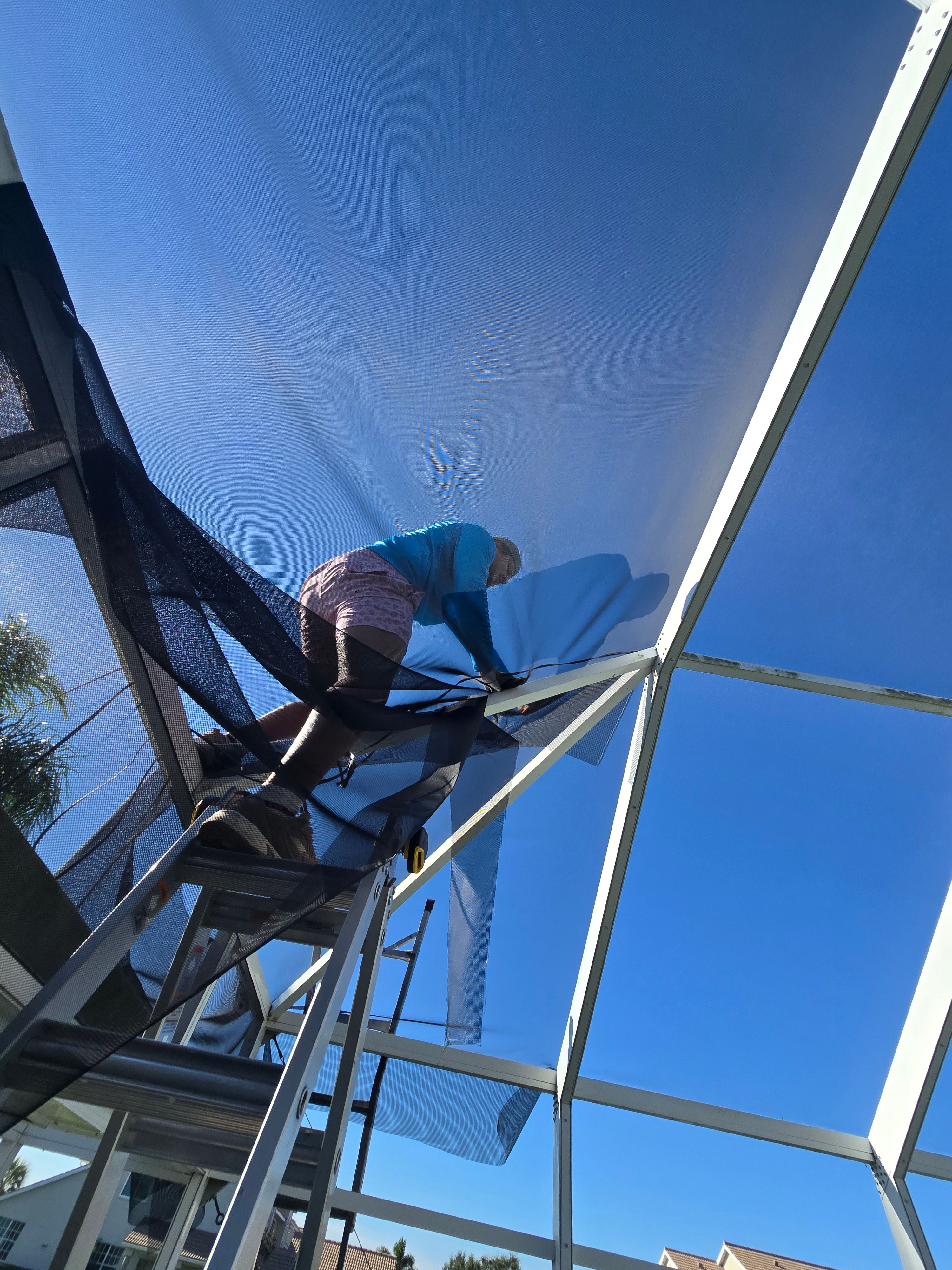 Rescreen of Pool Cage by Screen Experts, LLC 