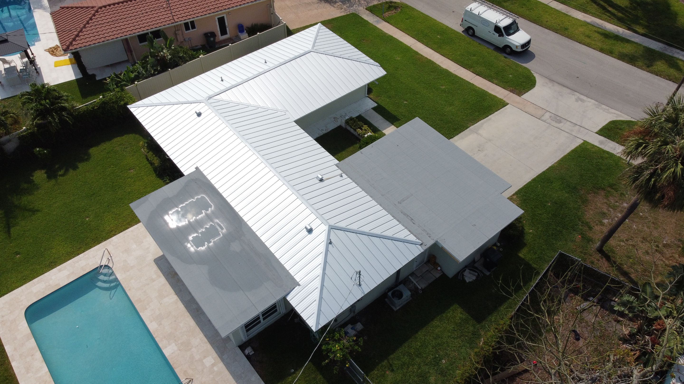 Residential Roofing Installation using 1" Nail strip metal roof by BLUES BROTHERS ROOFING