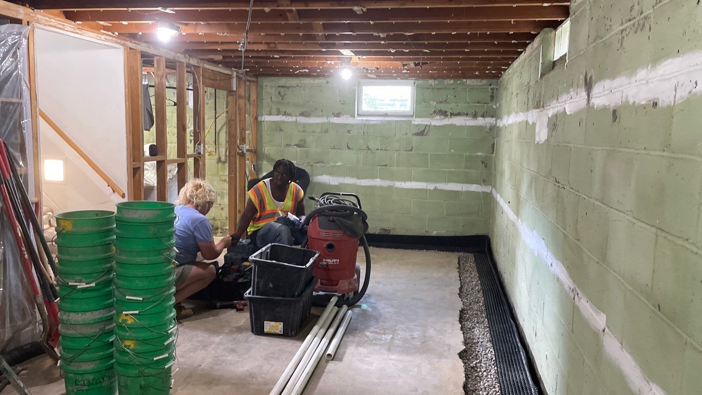 Interior Drain Tile & Wall Drainage in Southwest Minneapolis by Waterproofing Northeast