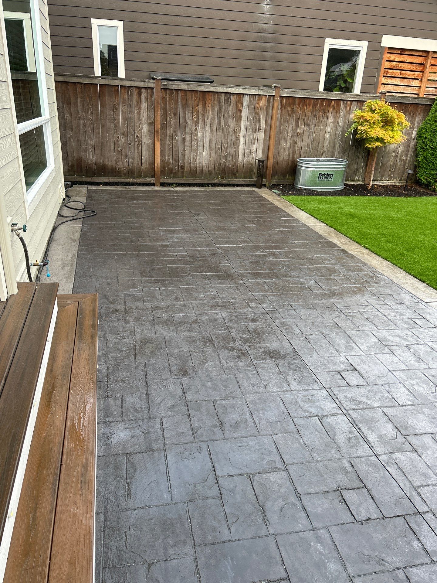 Stamped Concrete Driveway with Sealed Finish | Everett  by Jireh Asphalt & Concrete Inc 