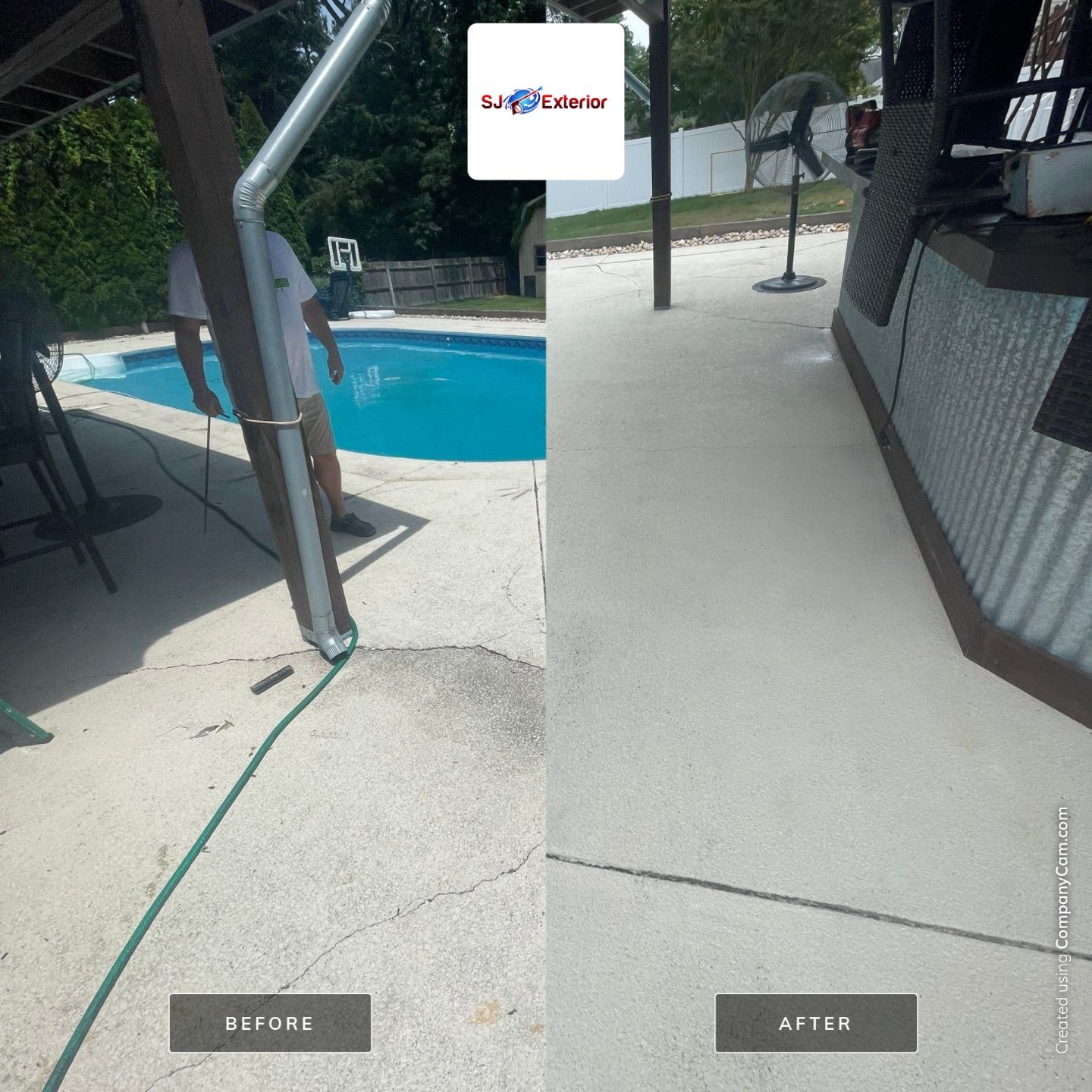 House Wash, Pool Patio, Driveway, Exterior Fireplace, Deck & Fence Cleaning by SJ Exterior