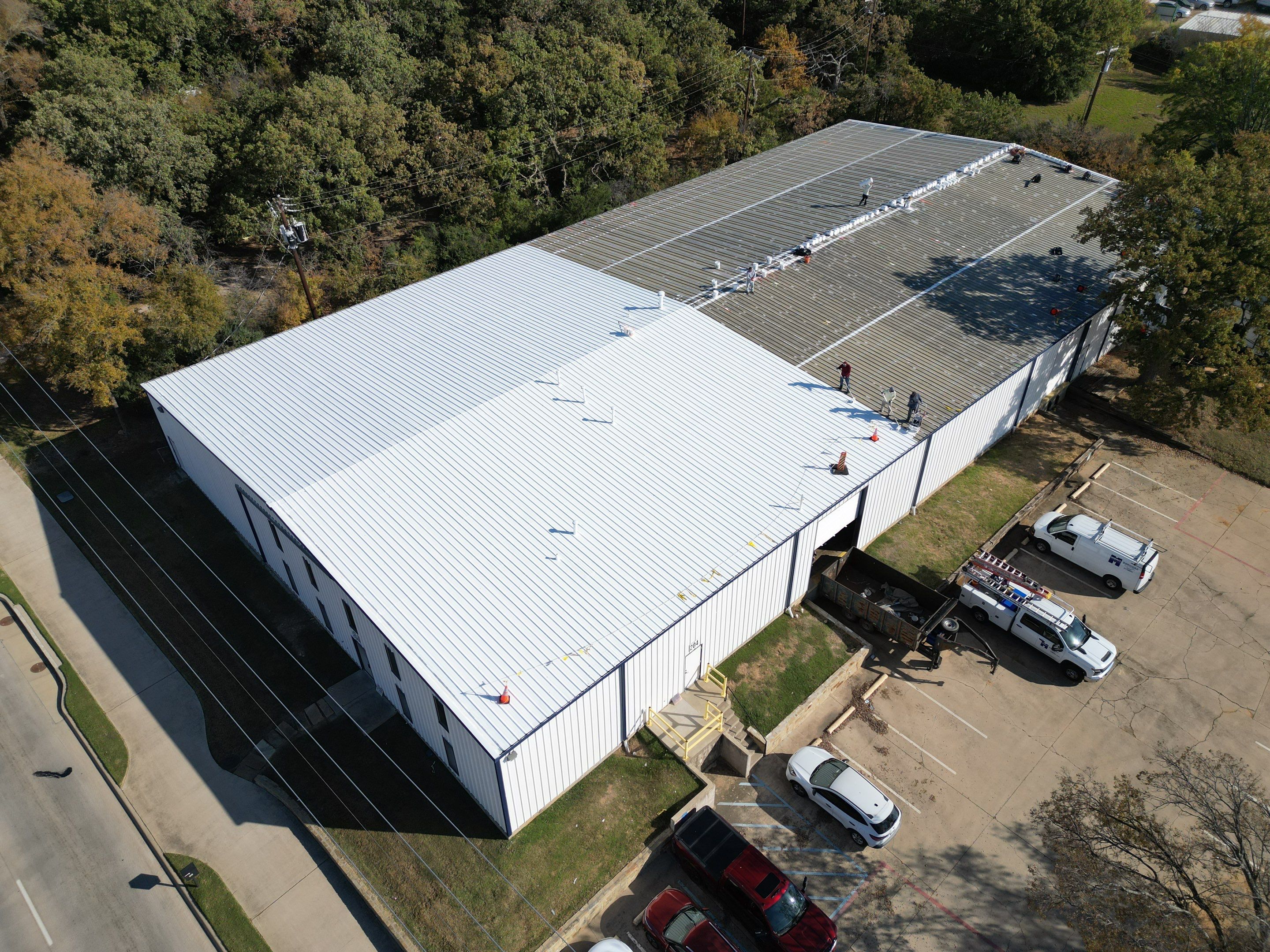 Silicone Coating Metal Rehab by First Out Roofing