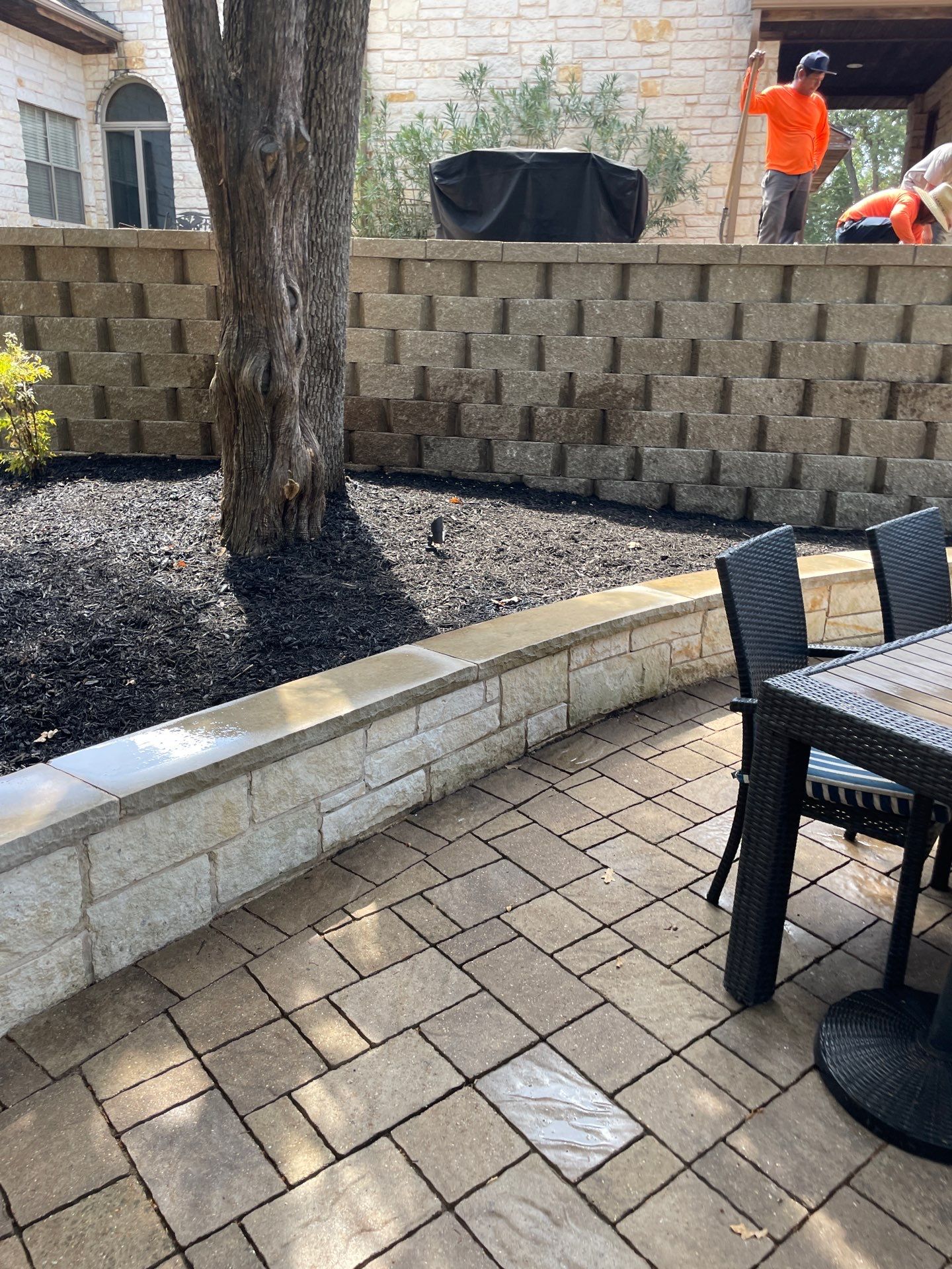 In Progress Retaining Wall Project by Peterson’s