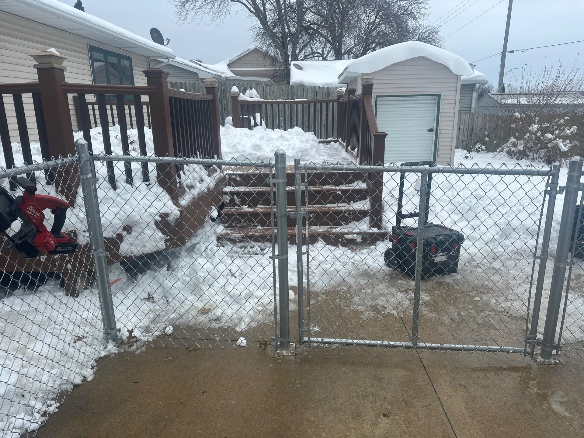 Galvanized Chain Link Fence Installation in Cedar Falls IA by Perfect Picket Fence and Stain