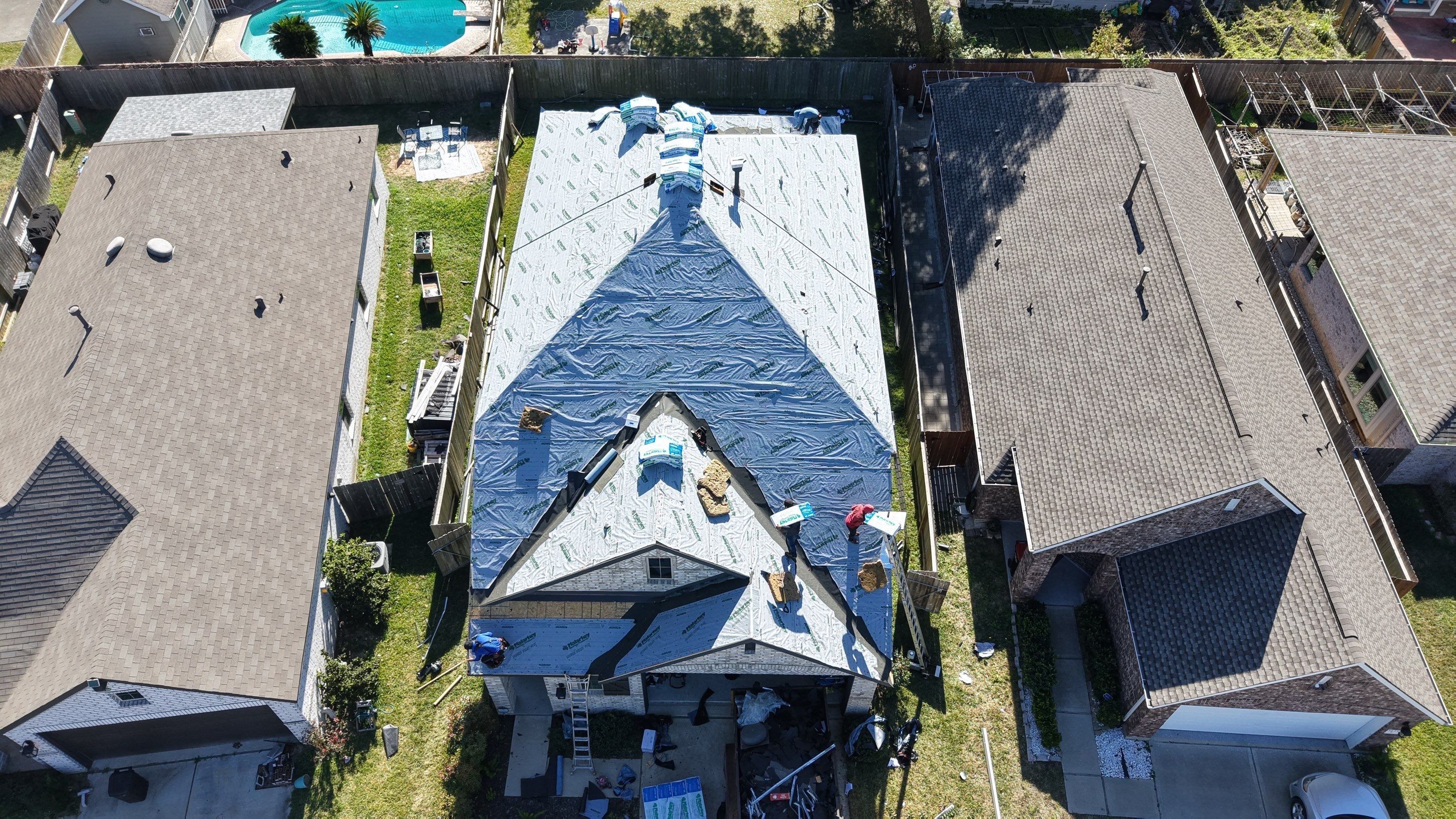 Roof Replacement Project in Houston by Roofing Technologies Unlimited