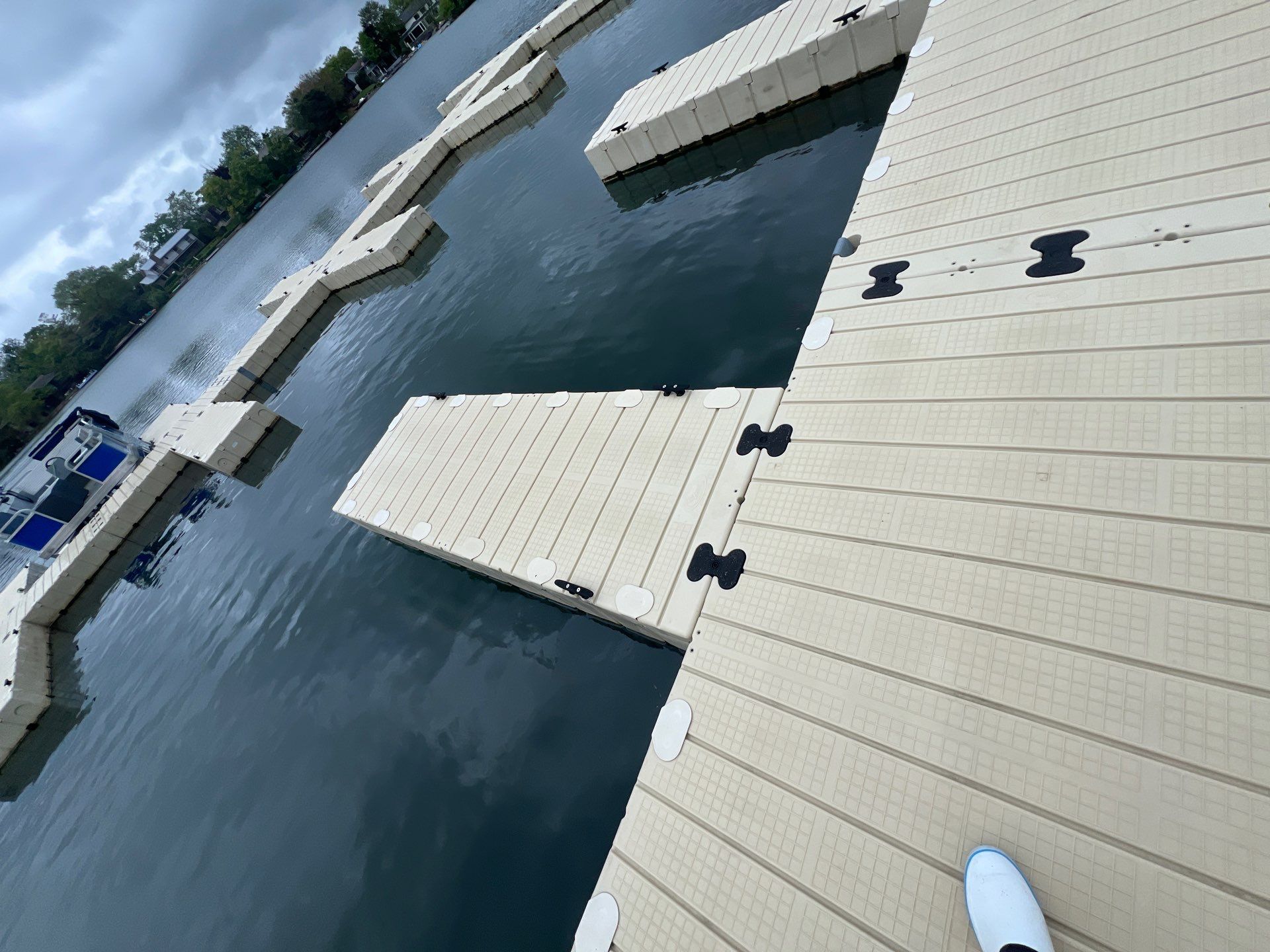 Power washing of floating dock by Northern Power Washing LLC.