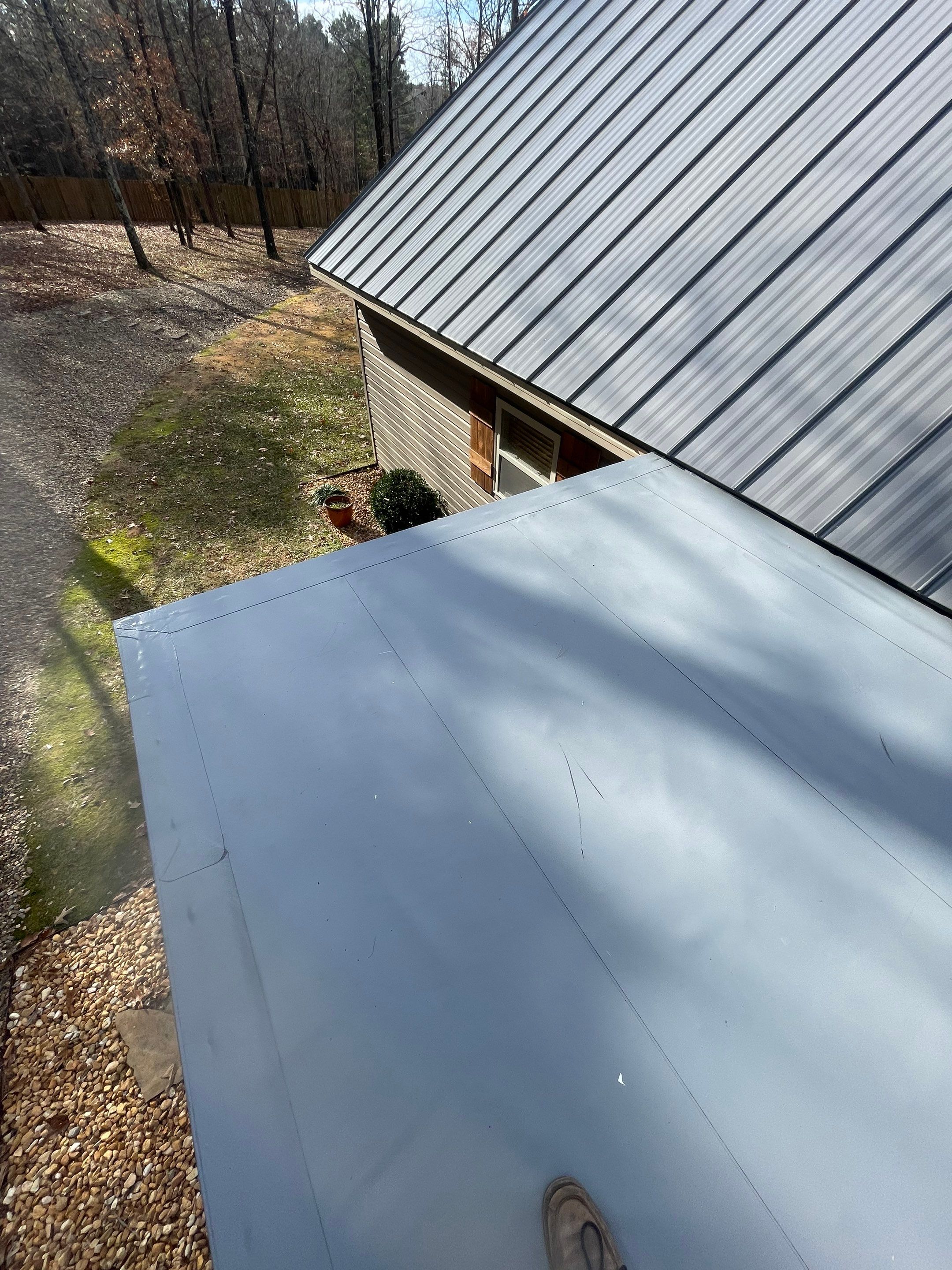 Residential Metal Roof Replacement using Reed's Metals: 26 GA. Standing Seam: Charcoal Grey by Hostetler Roofing