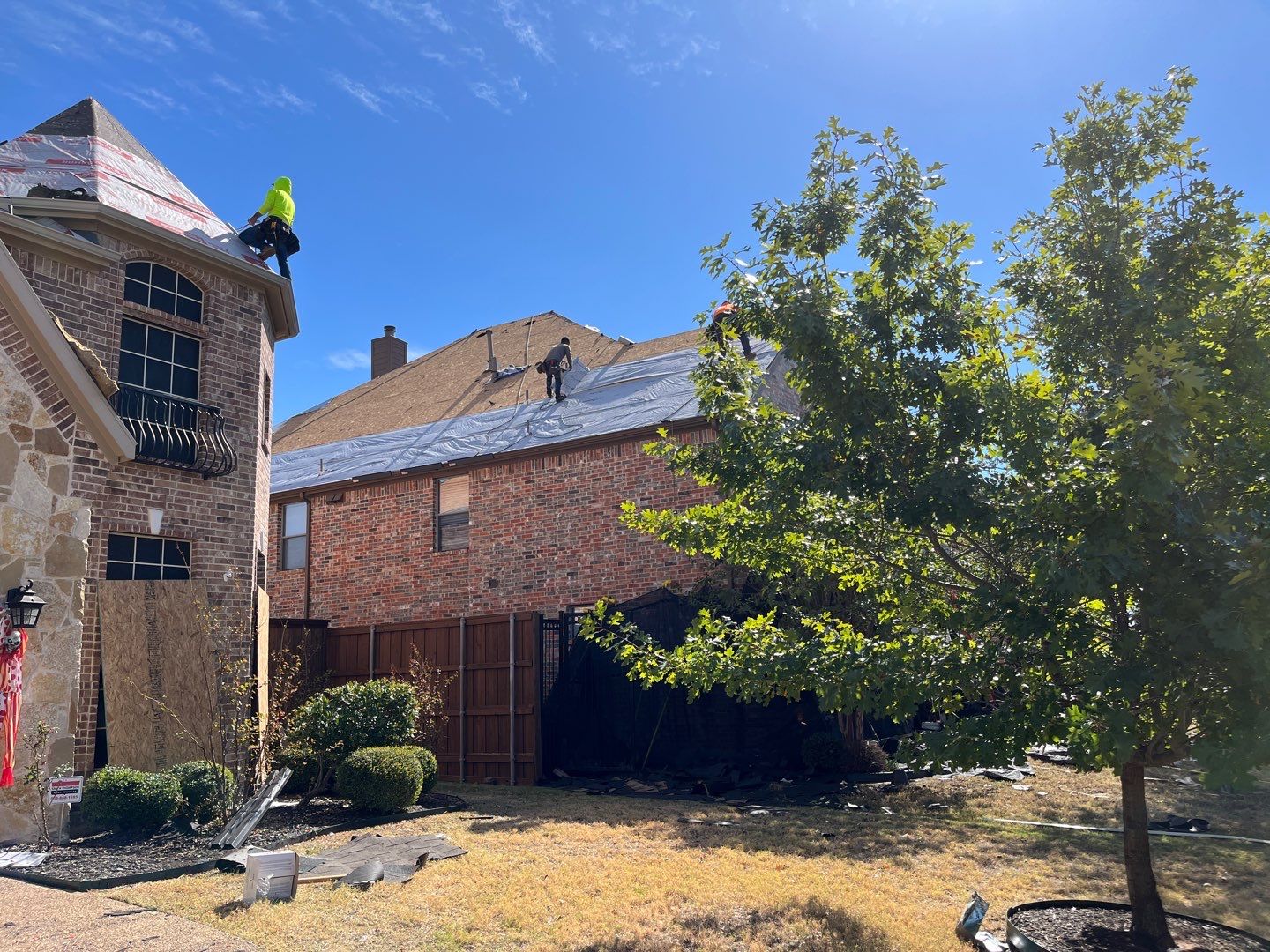 Storm Roof Damage Replacement in Frisco by First United Roofing & Construction