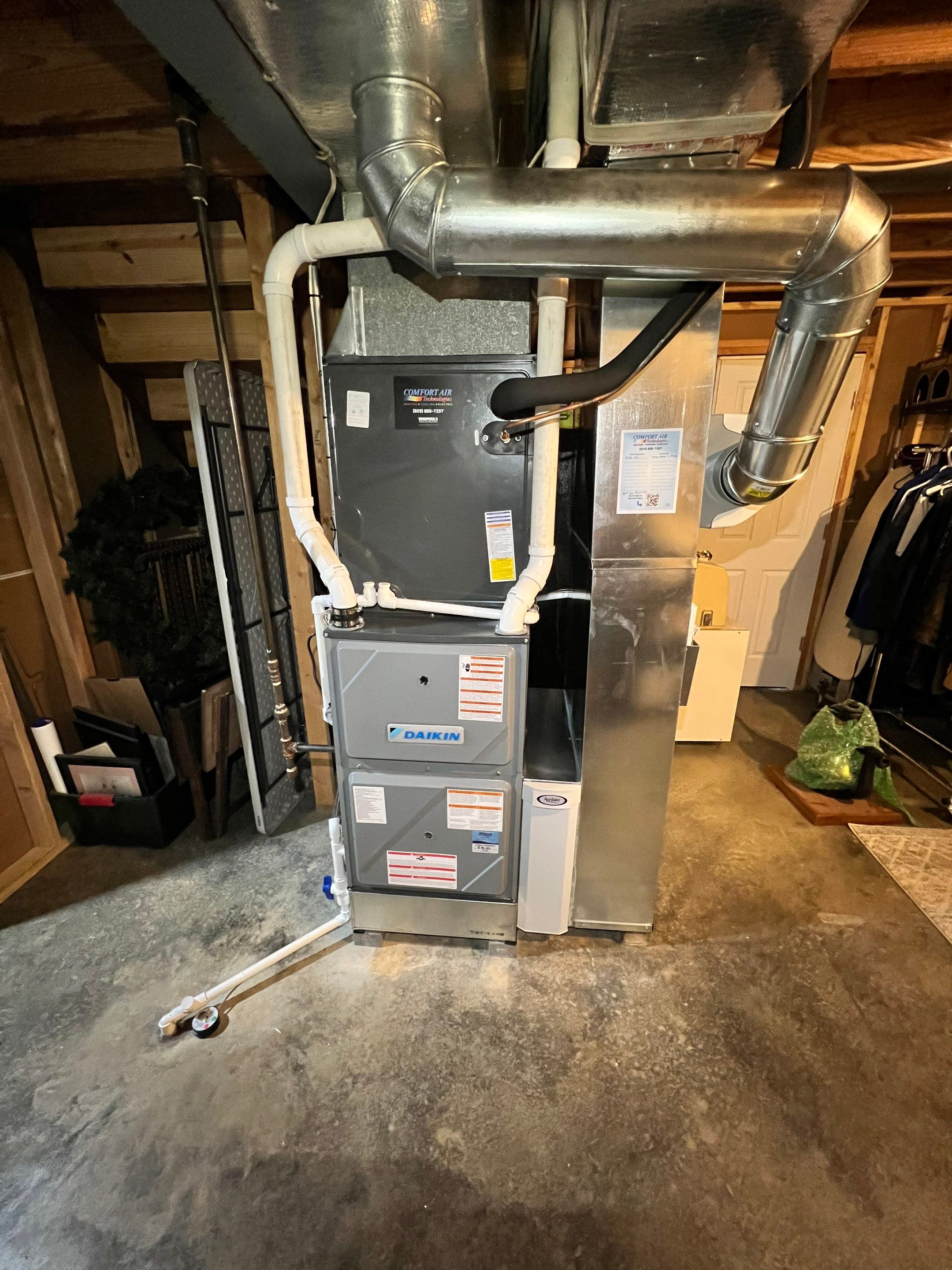 Daikin High Efficiency Furnace Installation by Comfort Air Technologies